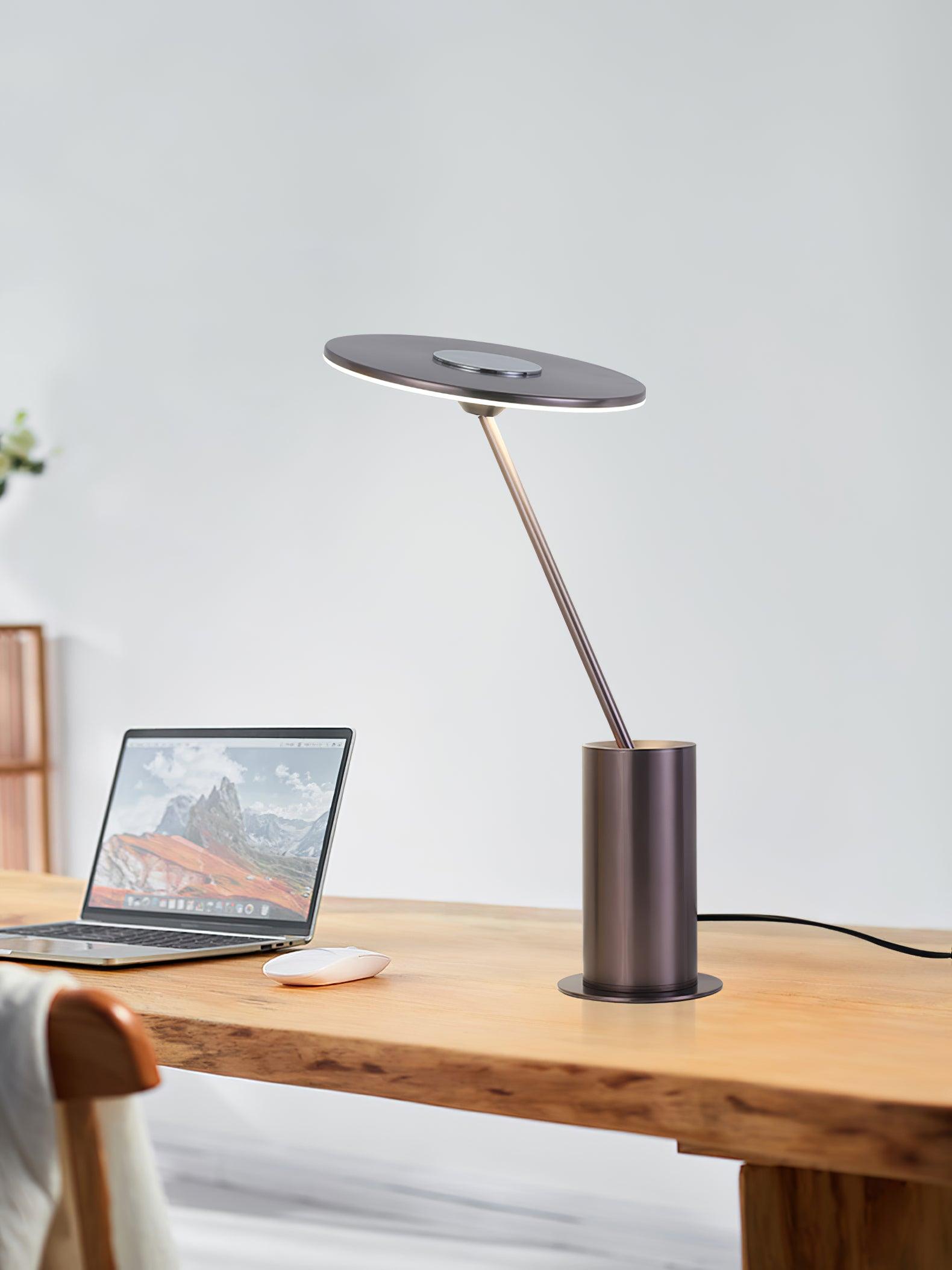 Sisifo Modern LED Table Lamp - Adjustable Brightness & USB Charging for Bedroom, Living Room, Office & Study Desk - Energy Efficient Night Light with Touch Control & Dimmable Warm White Light