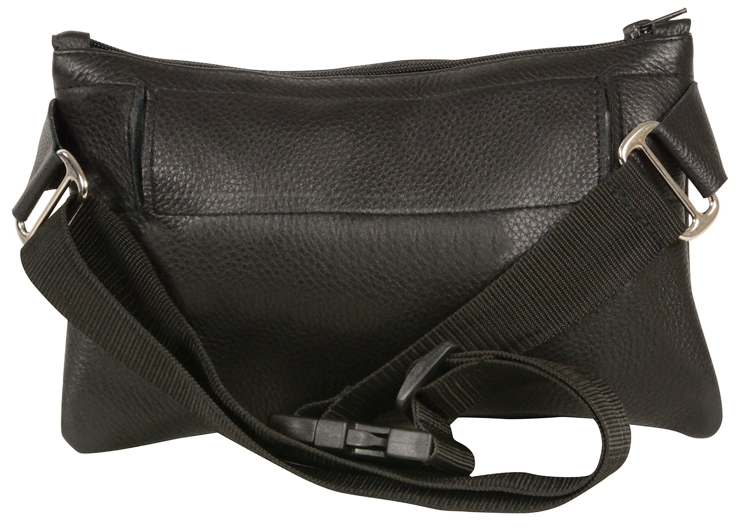 Milwaukee Ladies Black Leather Belt Bag with Interior Gun Holster - Stylish & Secure Concealed Carry for Everyday Use