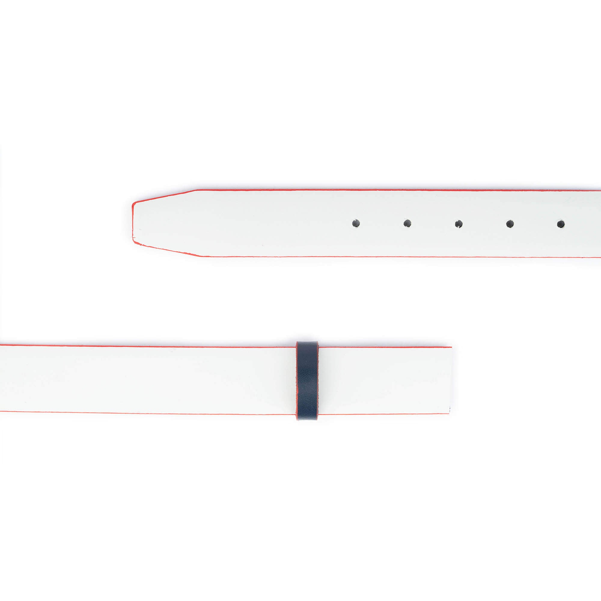 Dunhill Buckle Light Gray Reversible Belt Strap with Blue Red Edges - Stylish & Versatile Accessory for Men's Fashion, Office & Casual Wear
