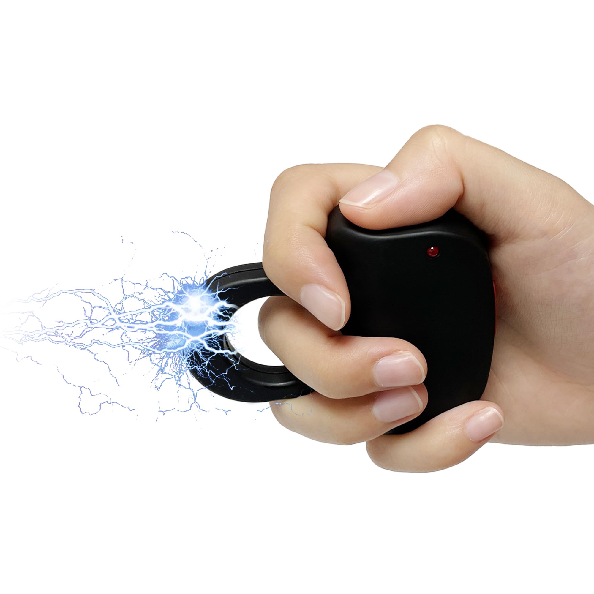 300,000V Ultra Powerful Rechargeable Stun Gun for Self Defense - Compact Handheld Taser with Side Shock Plates for Men & Women - Ideal for Personal Protection, Home Security, and Car Safety