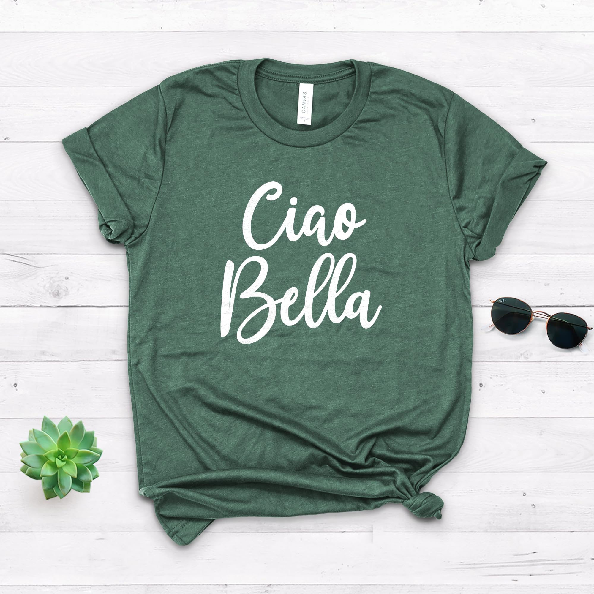 Ciao Bella Shirt - Hello Beautiful Italian T-Shirt - Softstyle Unisex Tee for Women & Men - Perfect Italian Gift for Travel, Date Night & Casual Wear