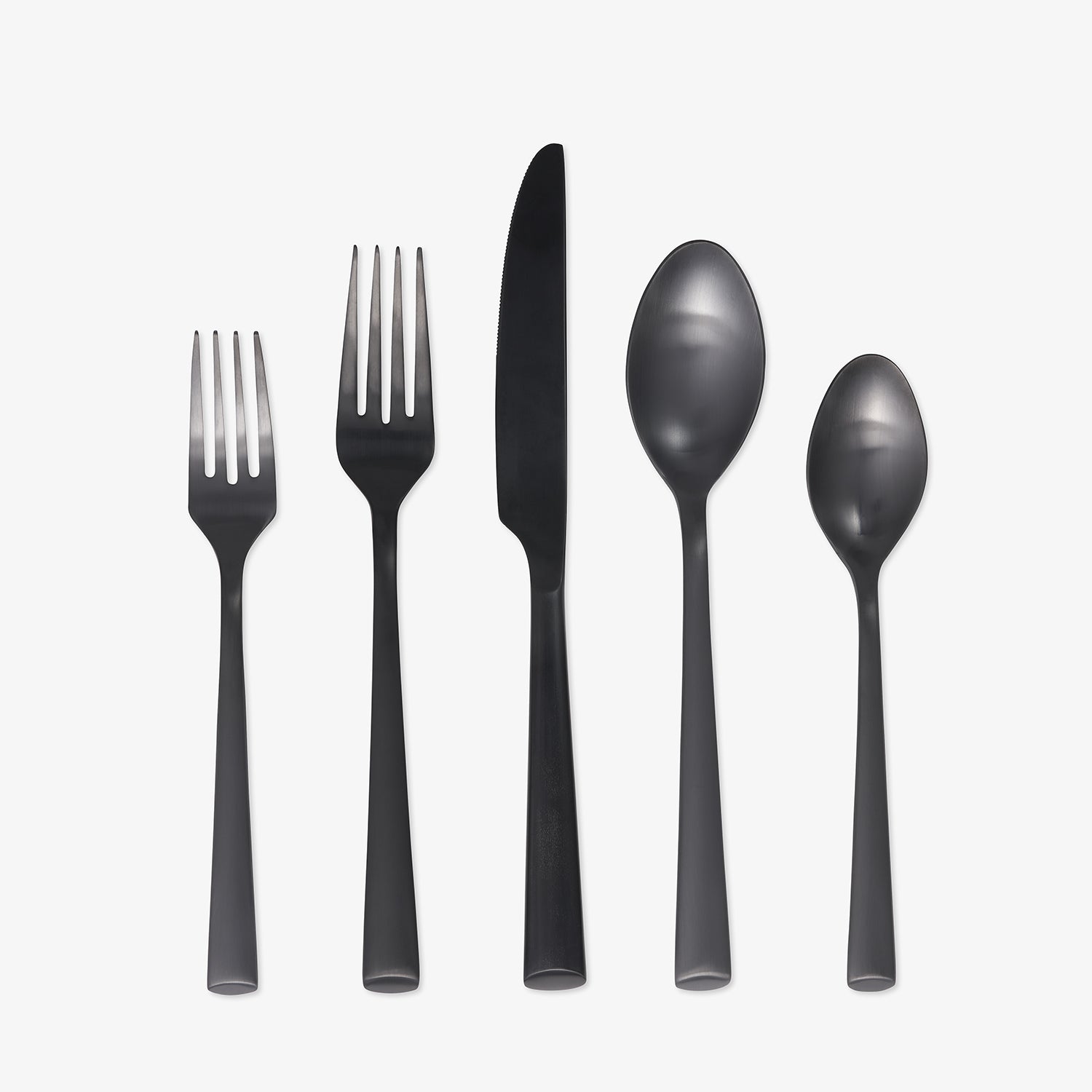 Gilda 20-Piece Black Satin Flatware Set - Elegant Stainless Steel Cutlery for Fine Dining, Dinner Parties & Wedding Gifts