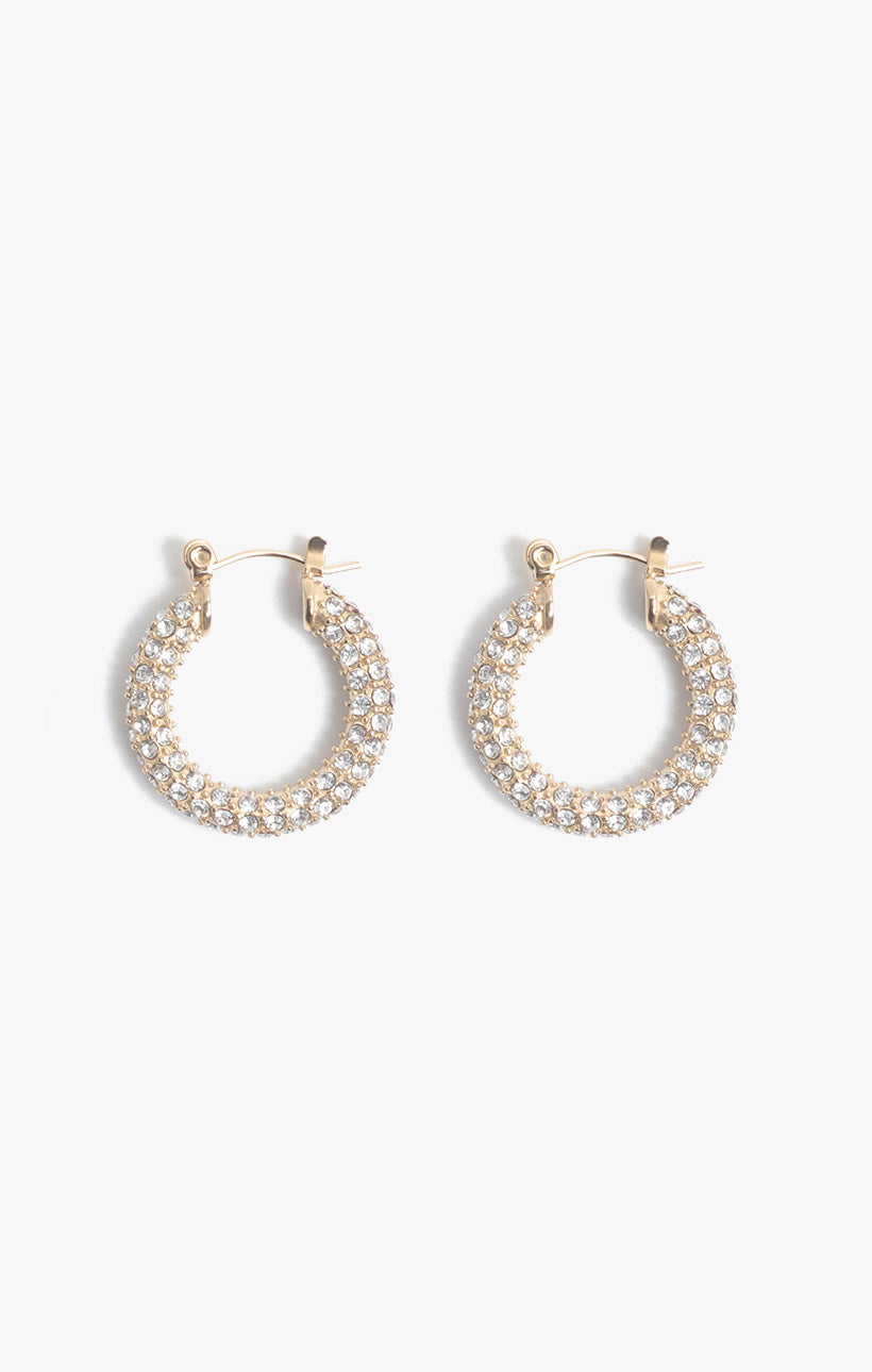 Marrin Costello Audrey Hoops - 14K Gold Diamond Earrings for Women, Elegant Dangle Hoop Earrings for Everyday Wear & Special Occasions