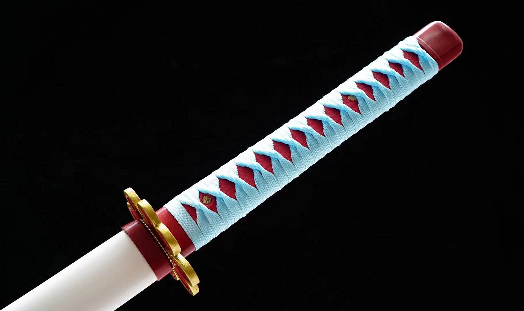 Authentic Japanese Anime HERO SWORD - Hand Forged 1045 Carbon Steel Samurai Katana - Full Tang Handmade Sharp Practical Demon Slayer Sword - Perfect for Cosplay, Martial Arts Training & Anime Collection