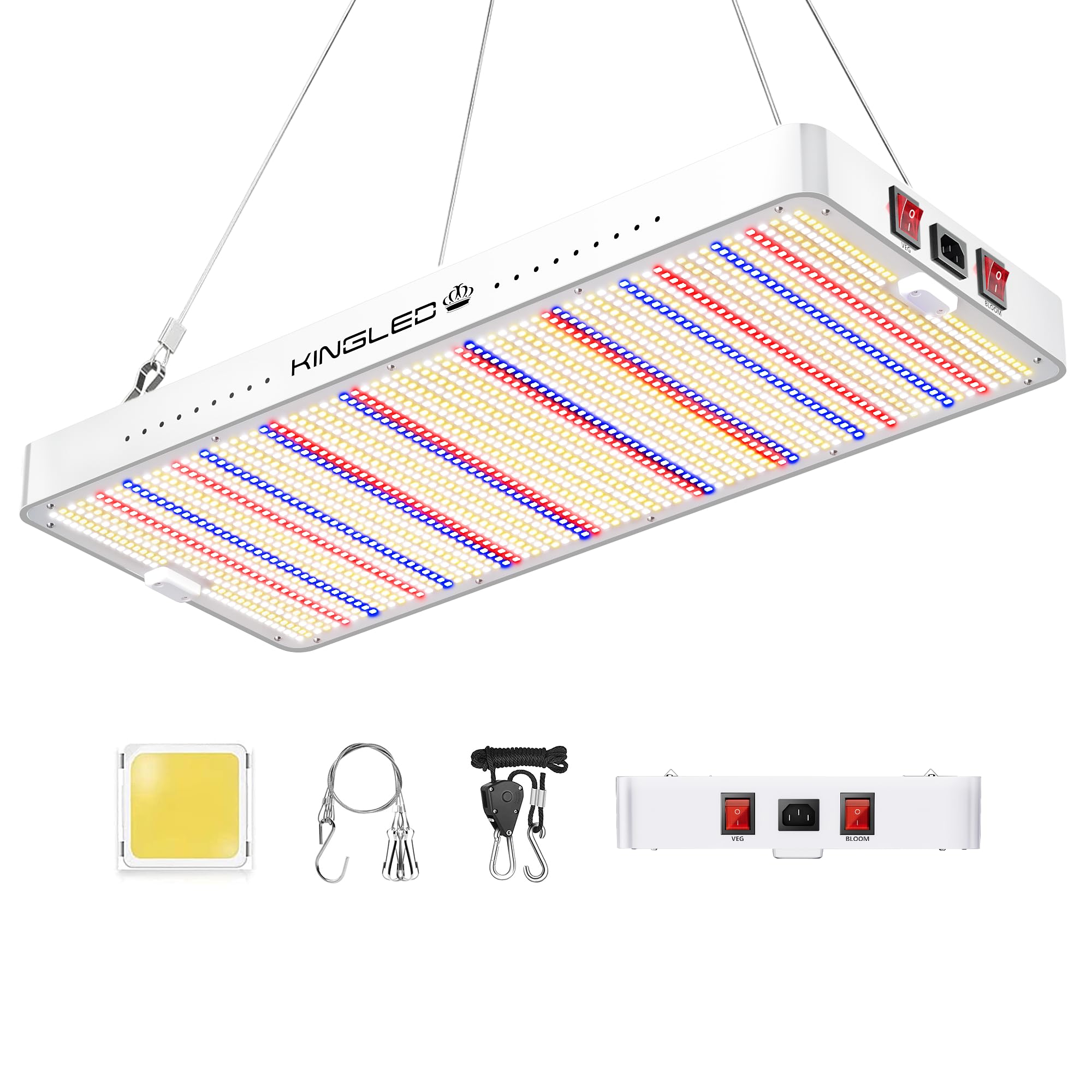 2025 KP4000 Full Spectrum LED Grow Light for Indoor Plants - 5x5ft Coverage, Hydroponic & Greenhouse Growing, Veg & Bloom Dual Mode - Ideal for Tomatoes, Herbs, and Cannabis Cultivation