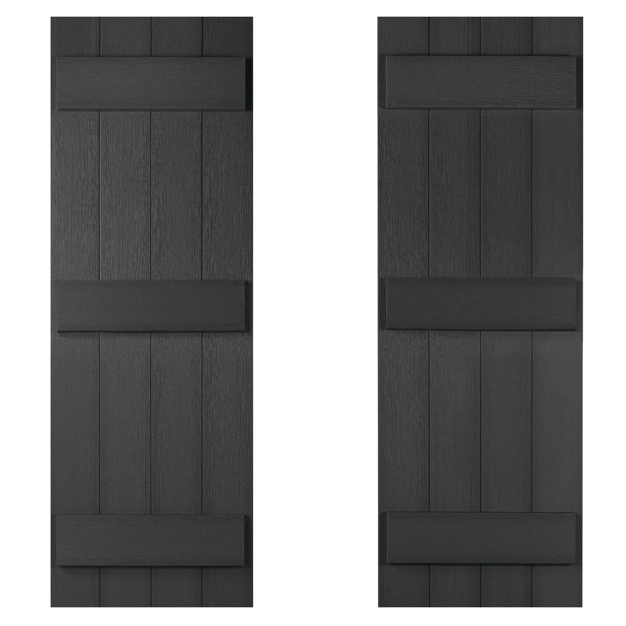 Stonecroft 55 Inch White Vinyl Shutters - Set of 2 for Windows - Exterior & Interior Home Decor Shutters for Living Room, Bedroom, and Office