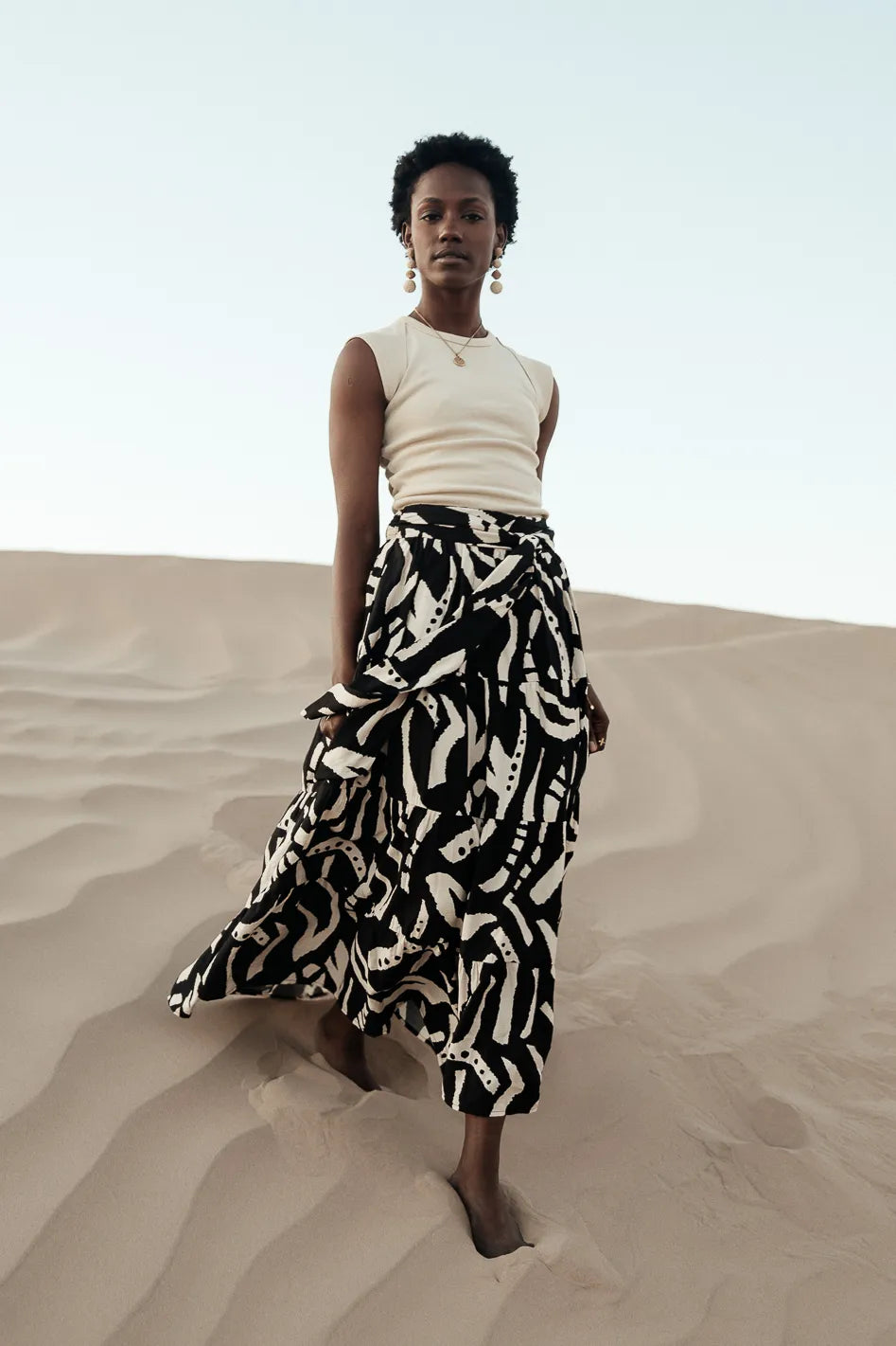 NOCO Abstract Print Skirt - Women's Fashion Skirt for Casual & Party Wear - Final Sale | Perfect for Summer Outfits, Beach Vacations & Date Nights