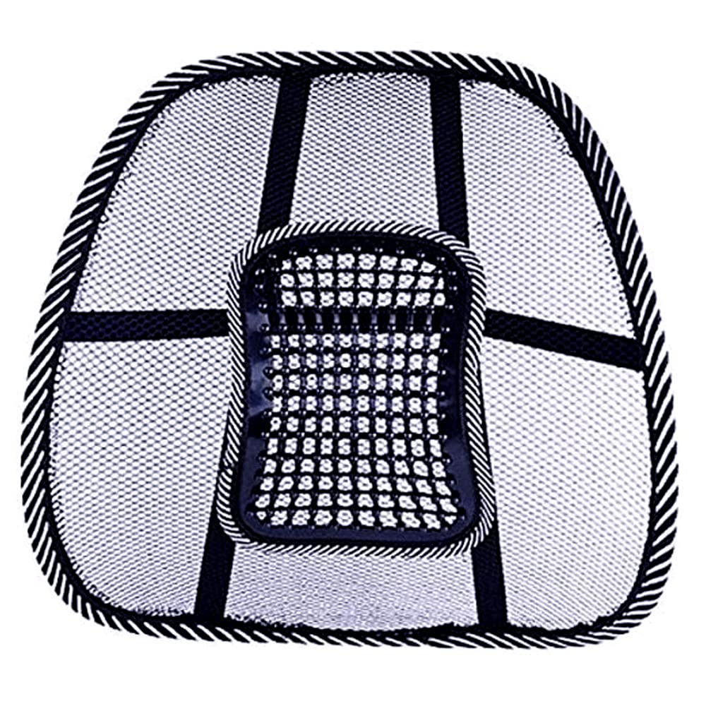 Ergonomic Mesh Back Support Rest - Lumbar Cushion for Office Chair & Car Seat - Relieves Lower Back Pain & Improves Posture - Ideal for Home, Work & Travel