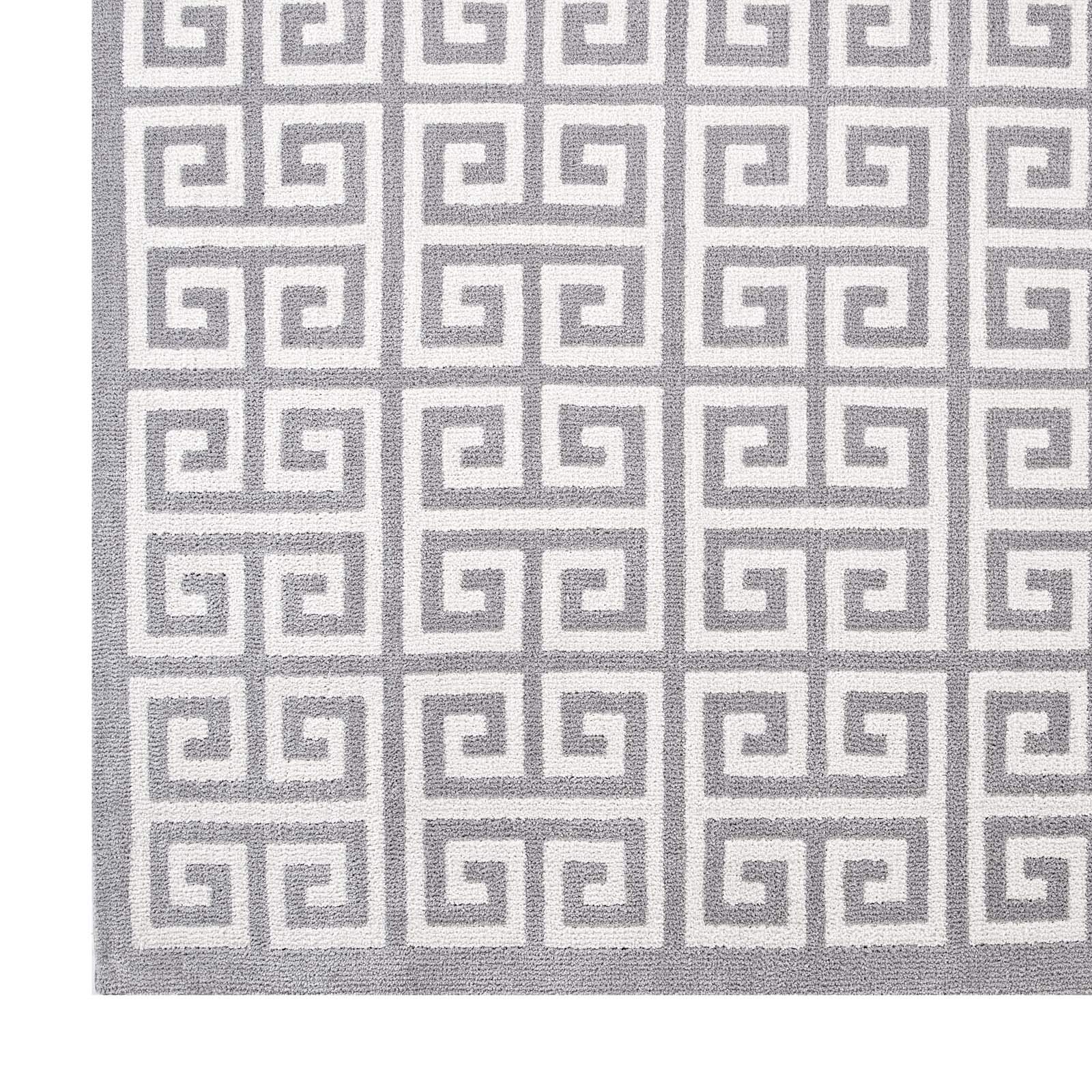 Modern Contemporary Urban Living Area Rug - Soft Fabric Floor Carpet in Multi-Tone Gray - Perfect for Lounge, Living Room & Bedroom Decor