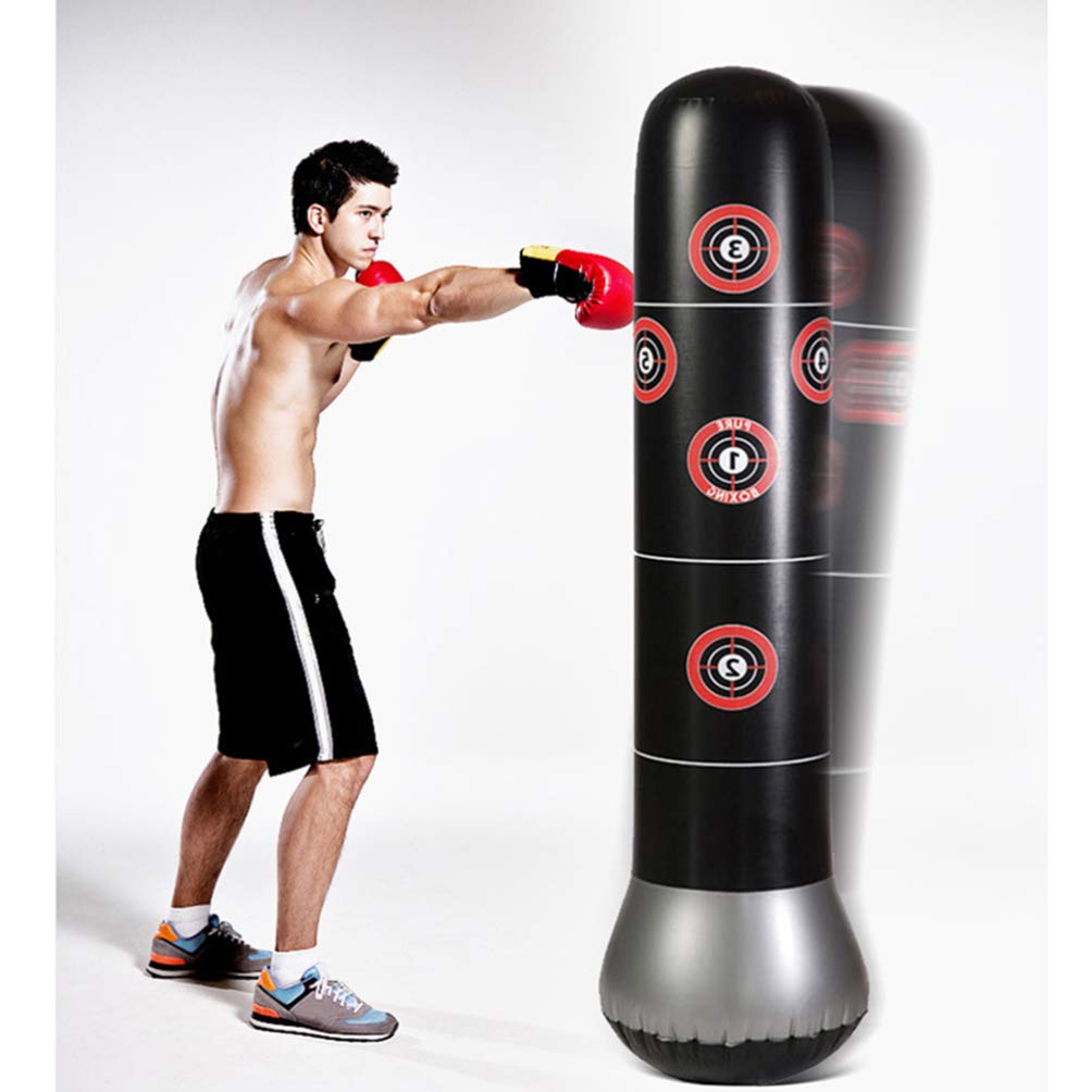 BESPORTBLE Heavy Duty Punching Bag Stand with Inflatable Kickboxing Bag - Adjustable Standing Punch Bag for Boxing, MMA, Home Gym Workouts & Stress Relief