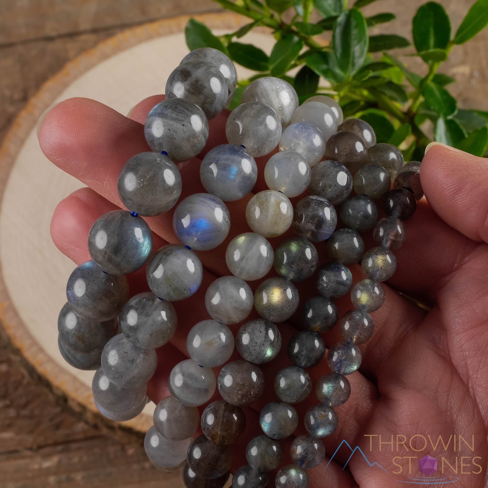 LABRADORITE Crystal Bracelet - Handmade Round Bead Healing Jewelry for Women | Spiritual Energy, Chakra Balancing & Everyday Wear (E0610)