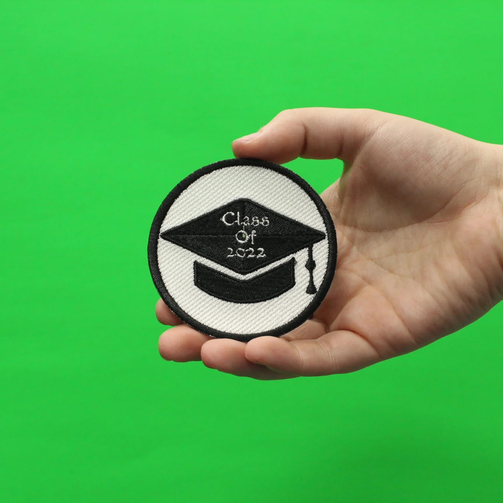 2022 Graduation Cap Script Embroidered Iron-On Patch - Perfect for High School & College Graduation Gifts, DIY Apparel, and Scrapbooking