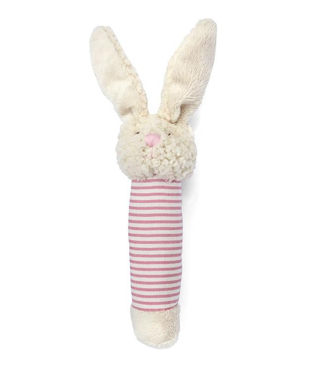 Bella Bunny Rattle Toy - Soft Plush Baby Teether with Gentle Rattle Sound, Cute Pink Bunny for Newborns & Infants - Perfect for Playtime, Nursery Decor & Baby Shower Gifts