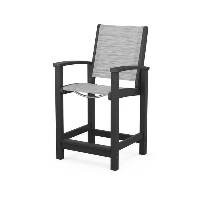 POLYWOOD Coastal Counter Chair - Durable Outdoor Bar Stool for Patio, Deck & Poolside - Weather-Resistant & Low Maintenance