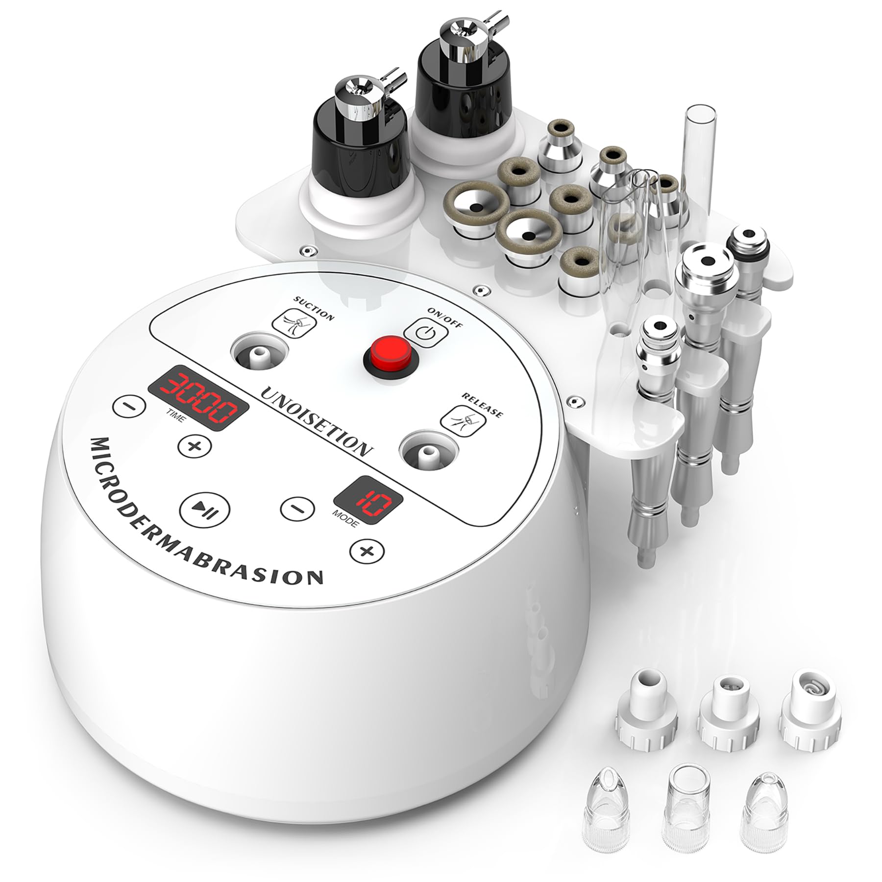 Diamond Microdermabrasion Machine - 4-in-1 Professional Facial Exfoliator with LED Display & Silicone Tips | At-Home Skin Care Device for Wrinkles, Blackheads & Acne | Perfect for Spa, Salon & Personal Skincare Routine