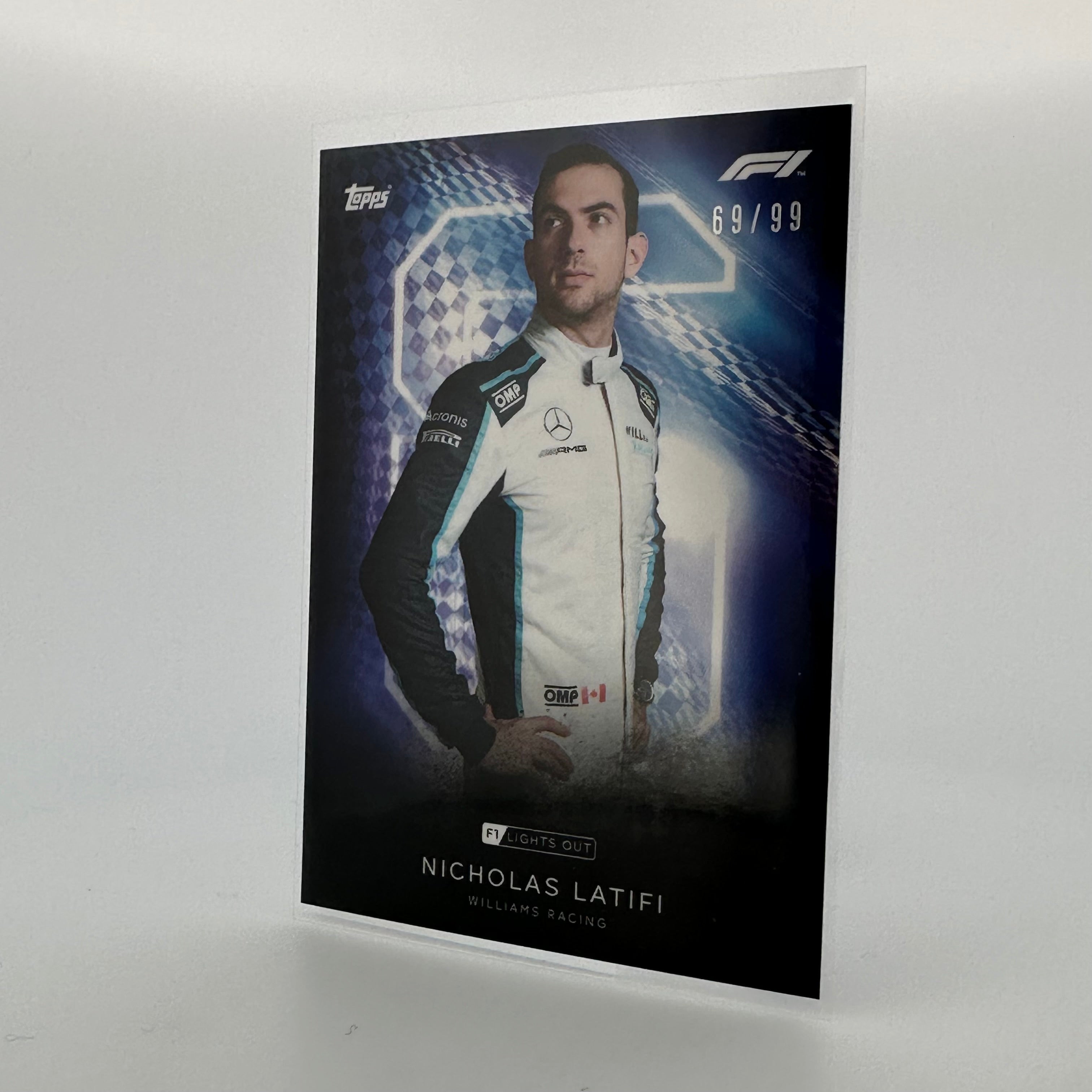 Nicholas Latifi F1 Racing Driver Blue Parallel Collectible Card - Perfect for F1 Fans, Collectors, and Sports Memorabilia Enthusiasts
