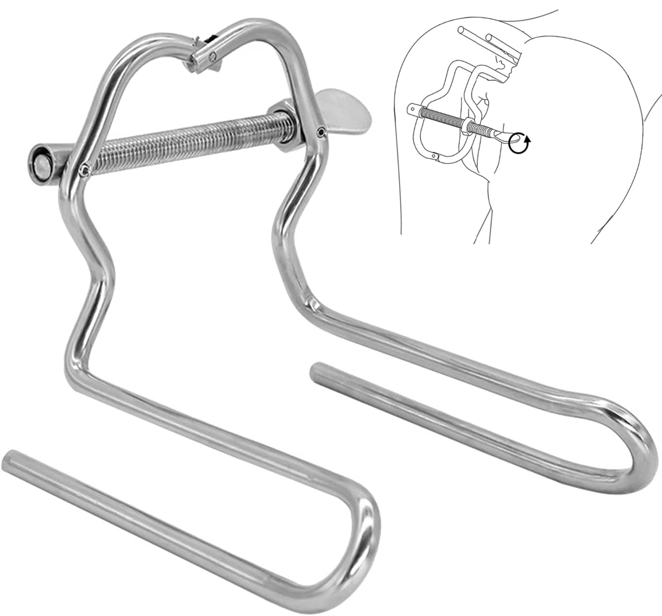 Premium Stainless Steel Anal Plug - Adjustable Metal Butt Plug for Couples, Personal Massager Wand | Perfect for Sensual Play, BDSM & Intimate Exploration