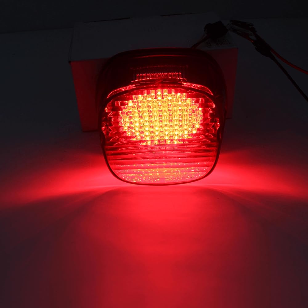 Smoked LED Strobe Brake Light for Harley Davidson Motorcycles - Bottom License Plate Window - Enhanced Safety & Style for Night Riding & Custom Bike Builds
