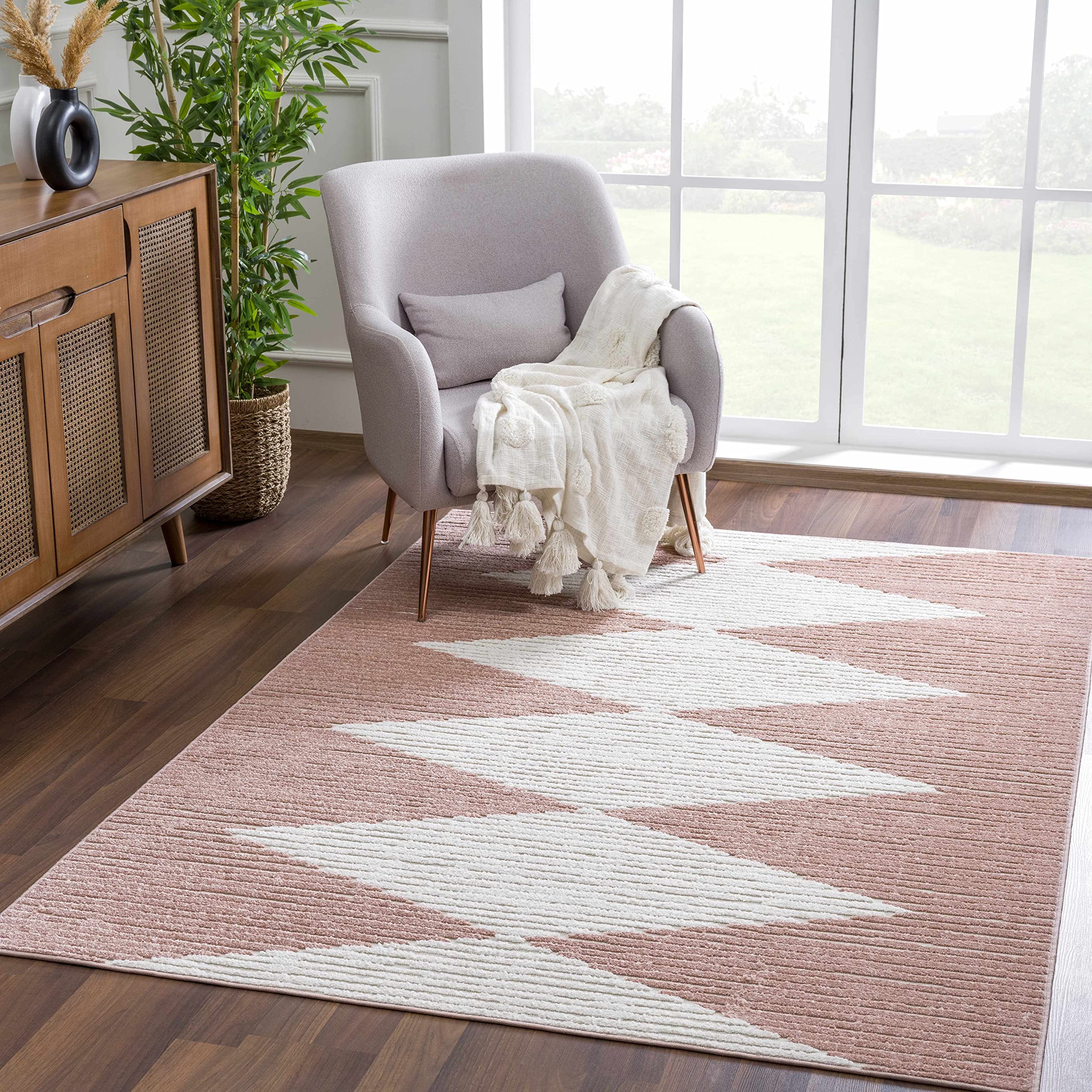 Hauteloom Tambilil Indoor Outdoor Area Rug - Beige & Brown - 6'7