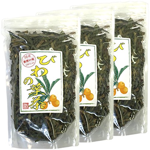 Premium Japanese Loquat Leaf Tea (Biwa Cha) - 100g x 3 Pack | Authentic Yamaneen Tea Shop | Herbal Tea for Digestion, Cough Relief & Relaxation | Perfect for Afternoon Tea, Gift Giving & Wellness Rituals
