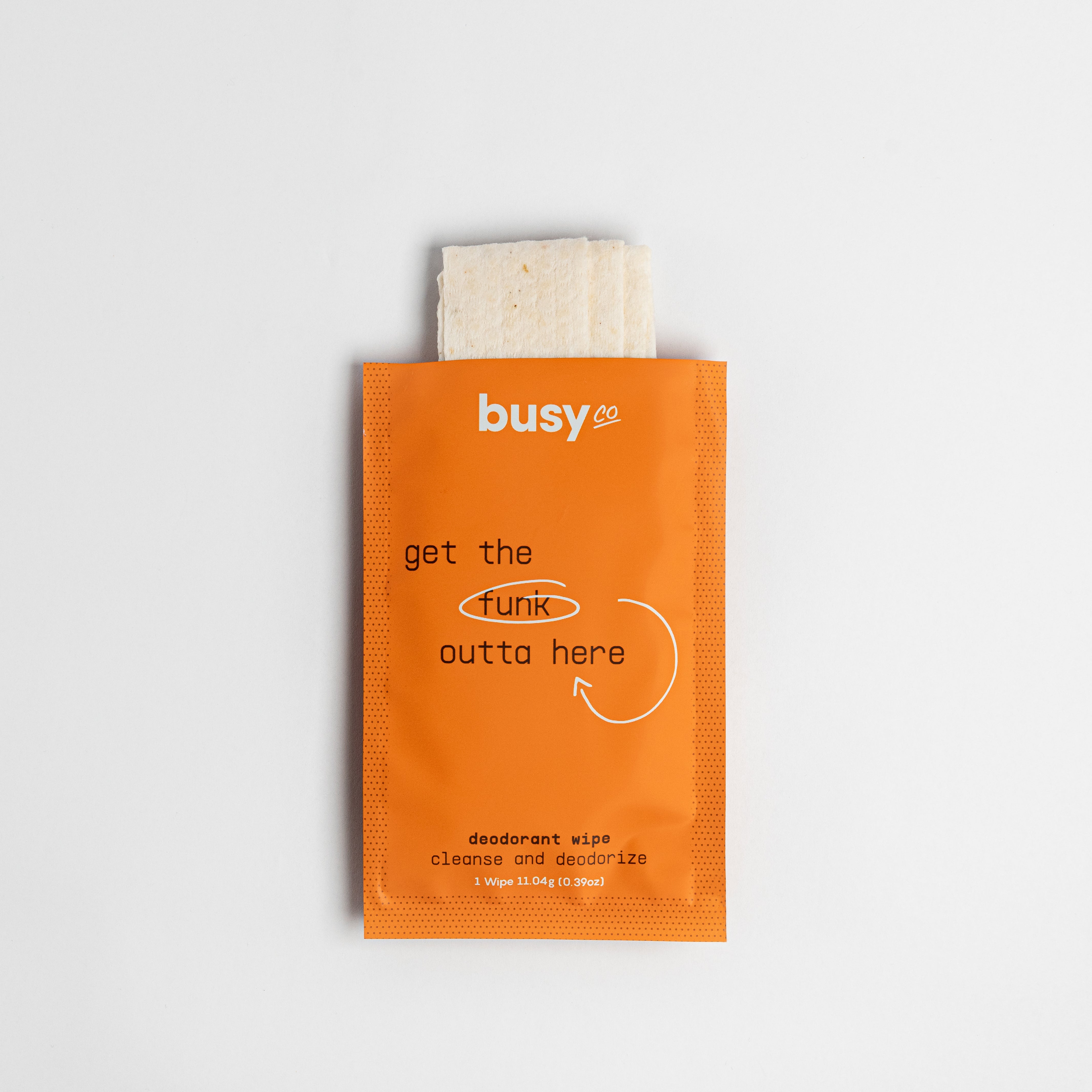 Busy Co. Deodorant Wipes for Women & Men - 15 Count Pack | Fresh & Convenient On-The-Go Personal Care | Perfect for Travel, Gym, and Outdoor Activities