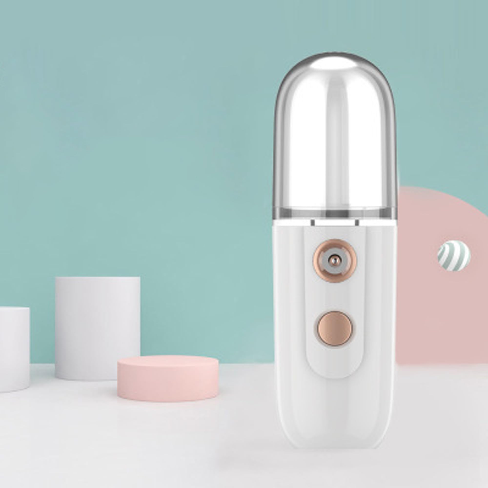 SUQ 35ML Mini Facial Hydrating Mist Sprayer - Portable USB Rechargeable Face Moisturizer for Skin Care & Makeup - Hydrates & Soothes Dry Skin - Perfect for Travel, Office & Daily Skincare Routine