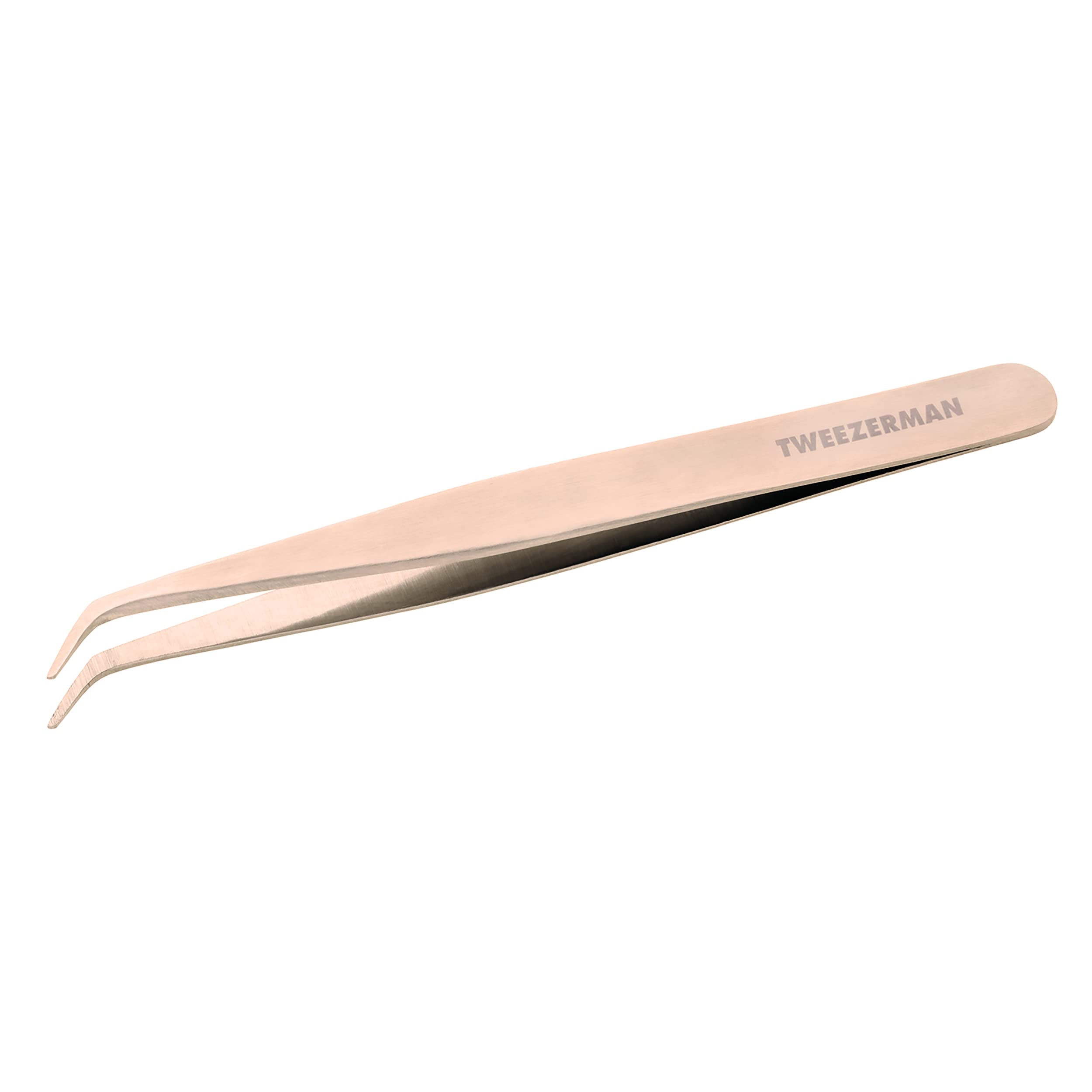 Tweezerman Rose Gold Eyelash Tweezers - Professional Fake Eyelash Applicator & Extension Tool for Perfect Lash Application at Home or Salon