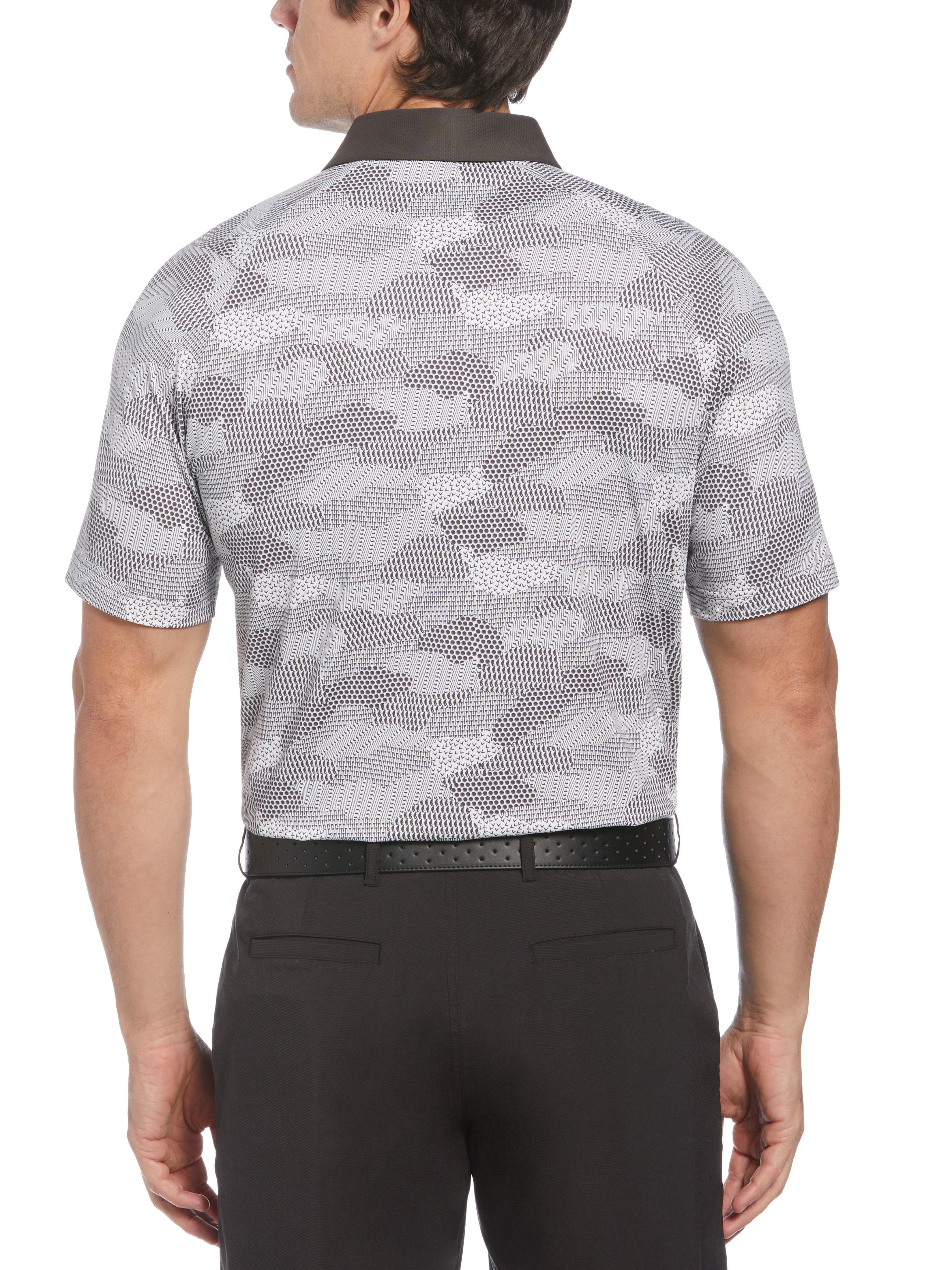 Men's Stylish Golf Polo Shirt with Trendy Cluster Print - Perfect for Golf Outings, Casual Wear & Summer Sports
