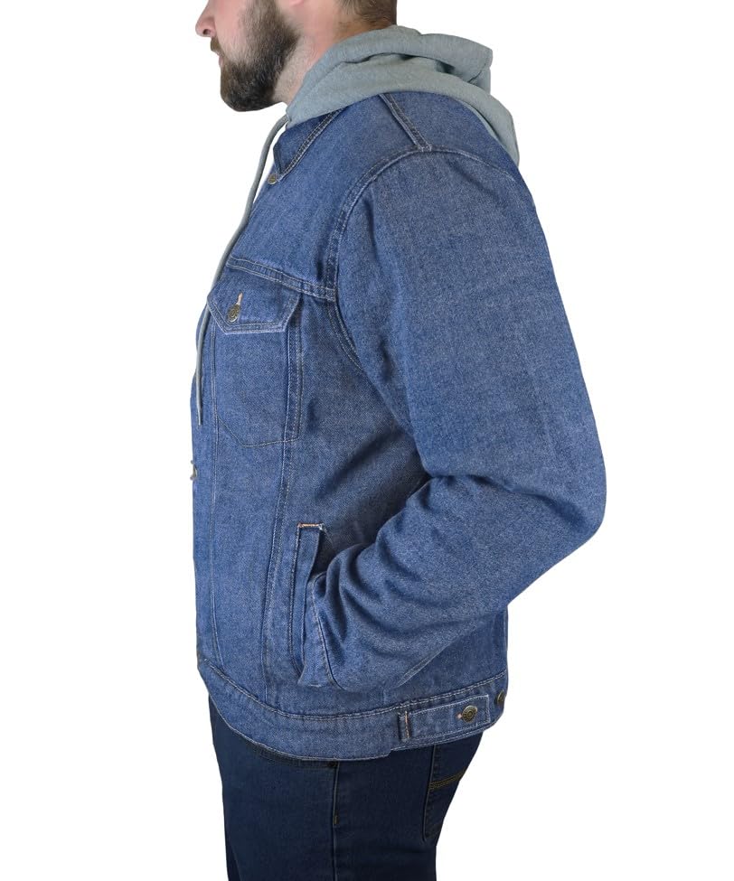Victory Outfitters Men's Fleece Lined Washed Denim Jacket - Warm Winter Coat for Outdoor Activities, Casual Wear & Street Style Fashion