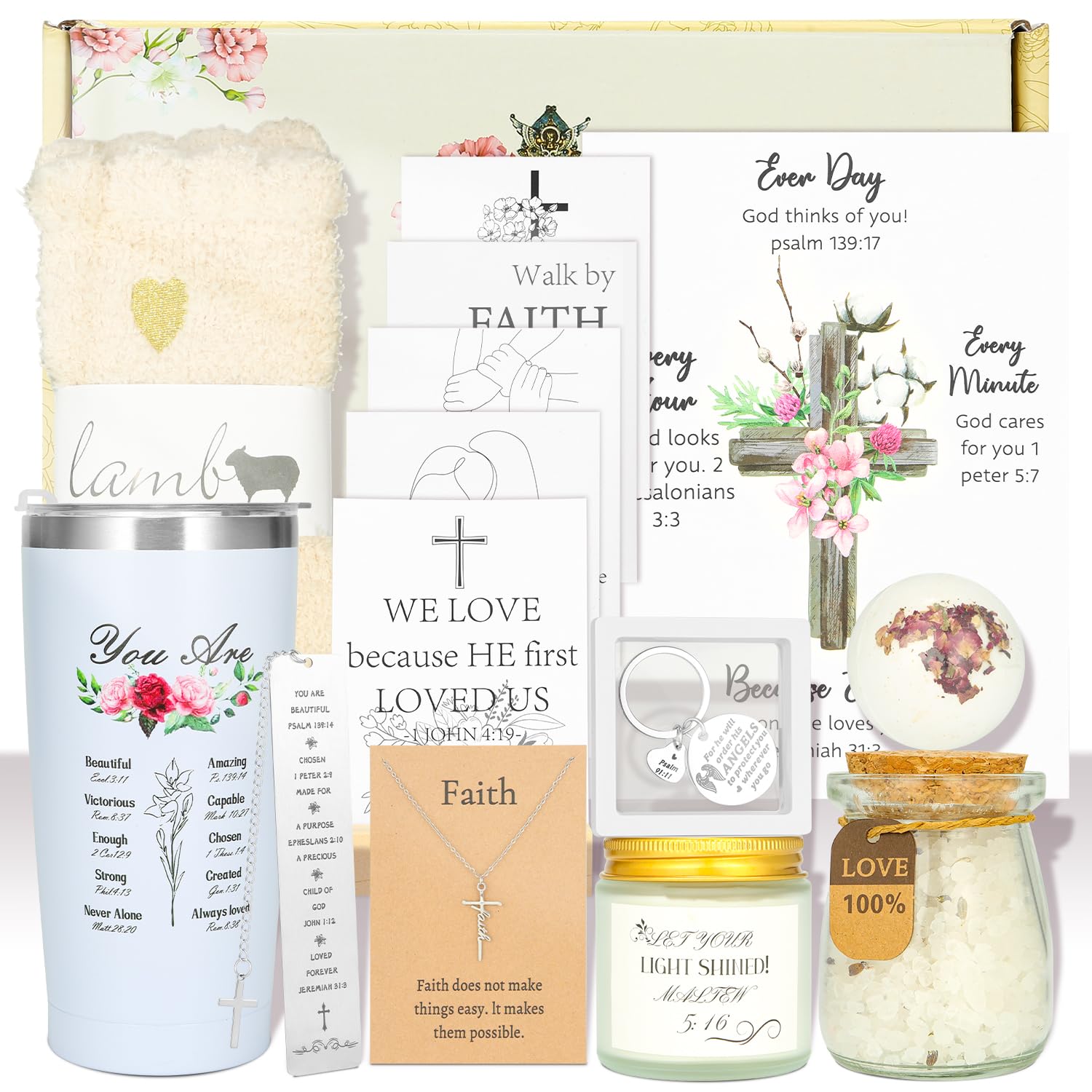 12-Piece Christian Gift Set for Women - Inspirational Religious Gifts for Mom, Christmas, Faith & Holidays - Perfect for Birthday, Mother's Day, Bible Study & Church Events
