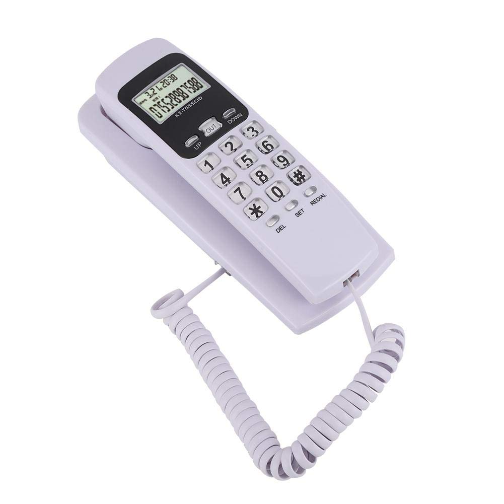 **Corded Telephone with Caller ID & Backlight - Home Office Phone for Home, Office, Restaurant, Hotel - Compact & Reliable (White)**    *(Perfect for clear communication in busy environments like offices, restaurants, and hotels, or as a reliable home landline phone.)*