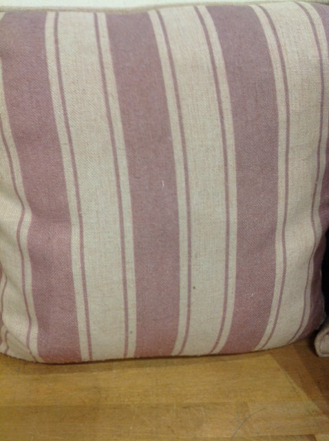 18 Inch Rodeo Linen Pillow Cover - Purple Striped Decorative Throw Pillow for Sofa, Bed & Home Decor
