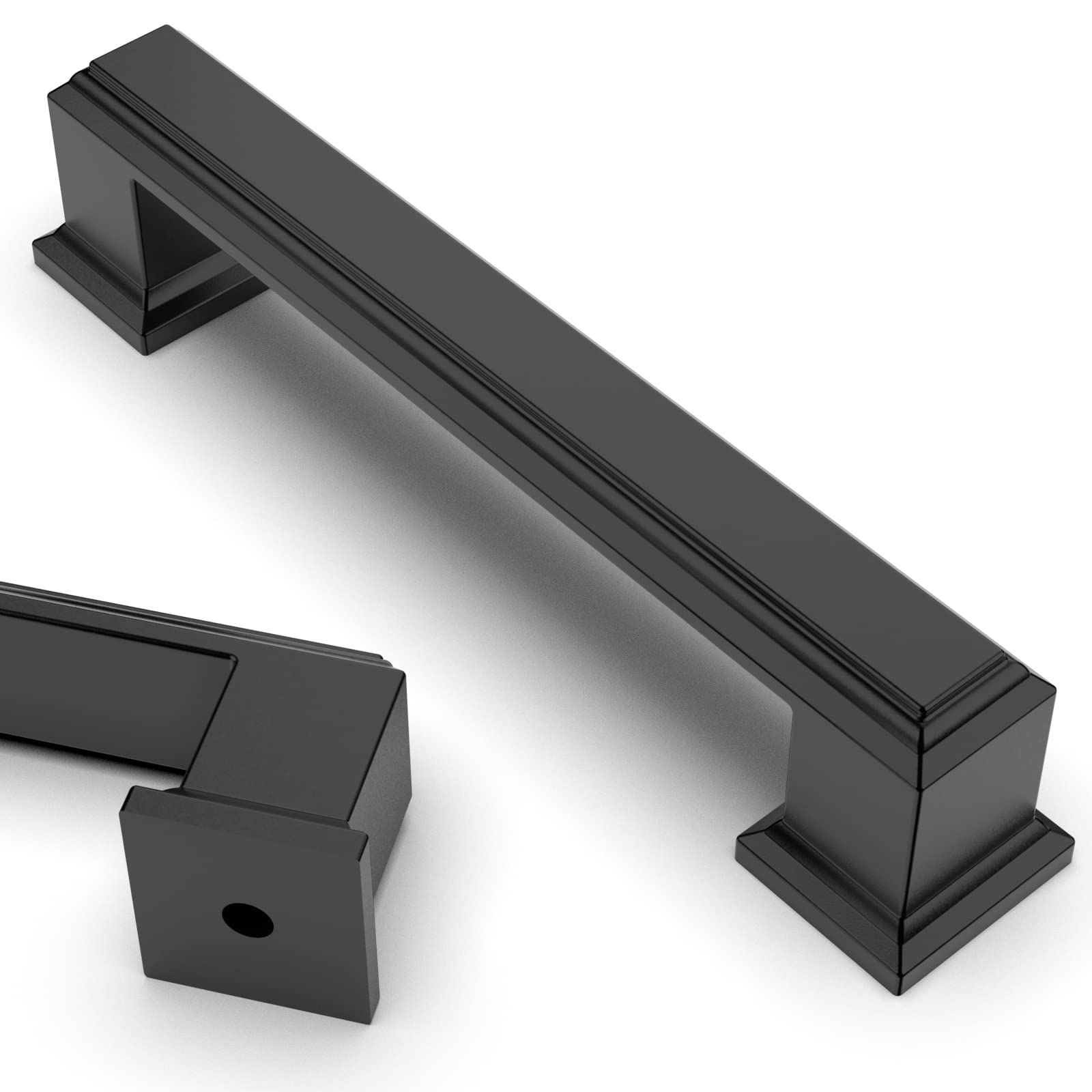 Asidrama 20 Pack 3.75 Inch (96mm) Matte Black Cabinet Handles - Kitchen Cabinet Pulls & Drawer Handles - Durable Hardware for Cupboards, Dressers, Wardrobes & Furniture (Perfect for Home Renovation & DIY Projects)