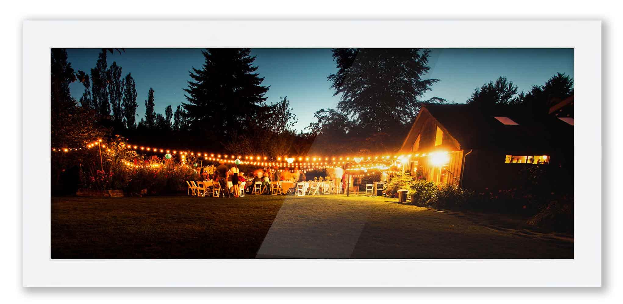45x17 Inch White Solid Wood Picture Frame with UV Acrylic Shatter Guard & Acid-Free Backing - Perfect for Family Photos, Wall Decor, and Home Office Display