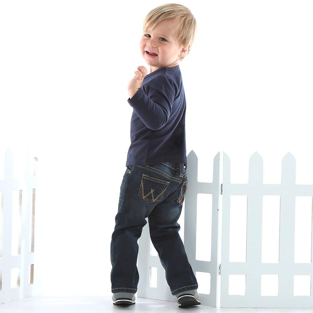 Wrangler Baby Boys' Five Pocket Boot Cut Jeans - Comfortable & Durable Denim Pants for Toddlers | Perfect for Playtime, Daycare & Casual Outings