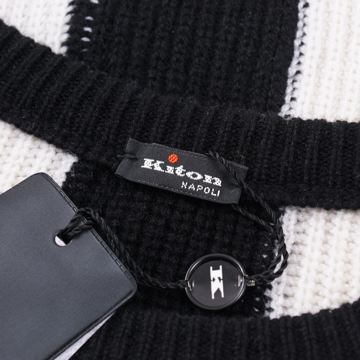 Luxury Kiton Colorblock Stripe Cashmere Sweater for Men - Soft Winter Knit Pullover - Perfect for Business, Office & Holiday Parties