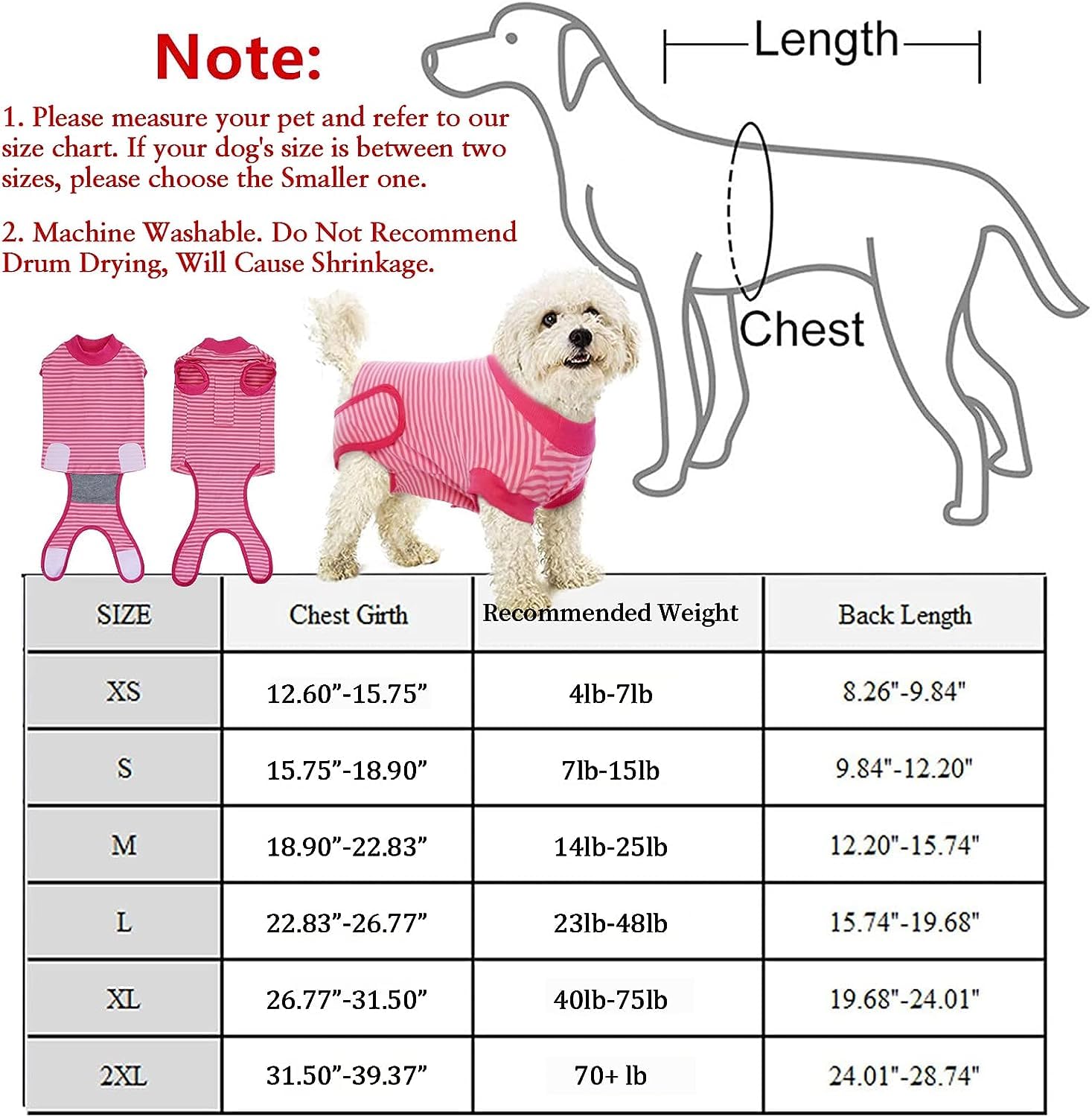 IDOMIK Dog Recovery Suit After Surgery - Breathable Pet Surgical Onesie for Dogs & Cats, Spay Neuter Wound Protection, E-Collar Alternative | Post-Op Care for Abdominal Wounds, Anti-Licking Solution for Male & Female Pets