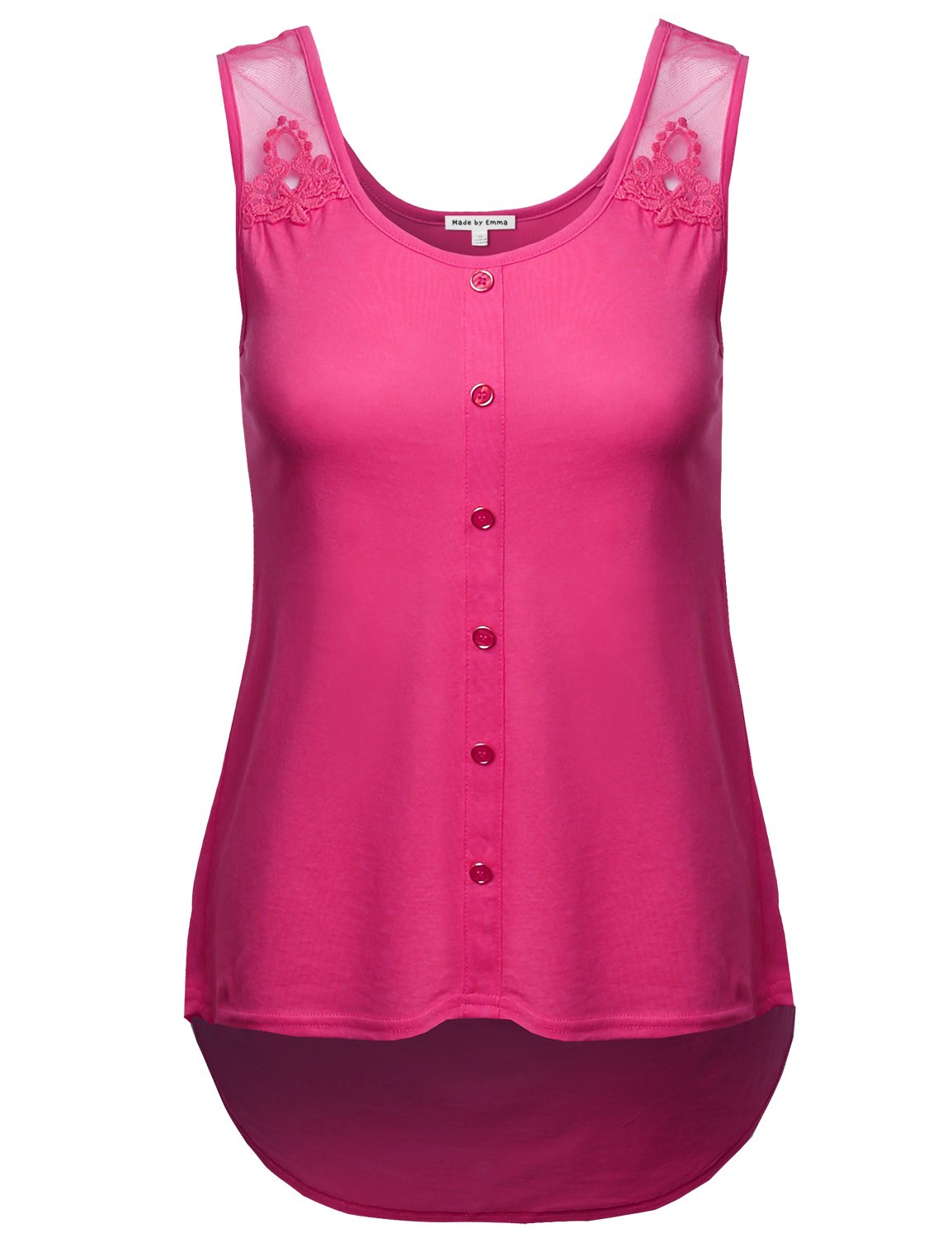 Women's Soft Stretch Lace Contrast Tank Top - Breathable Summer Blouse for Casual Wear, Date Night & Layering