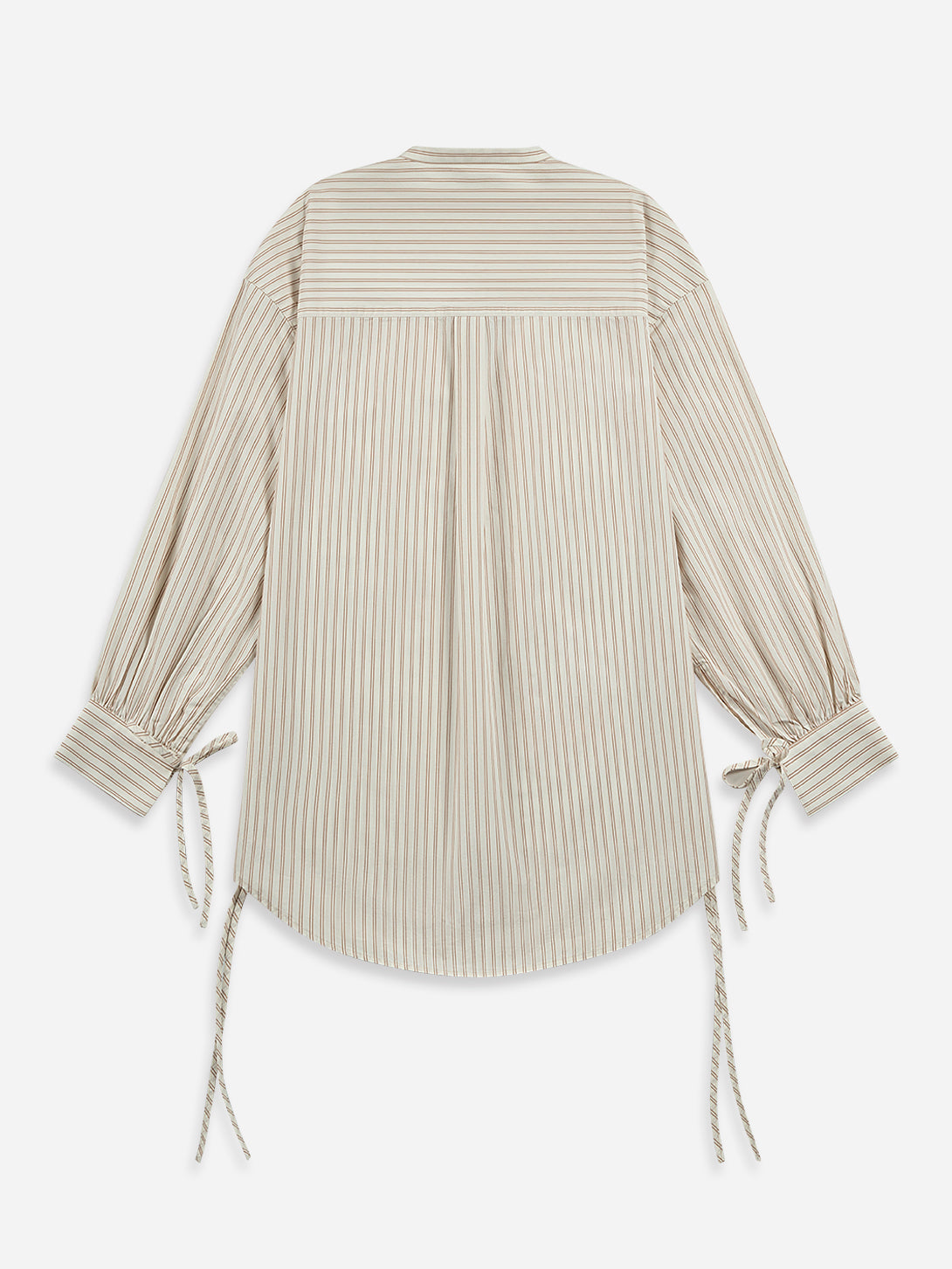 Stylish Ribbon Cuff Striped Shirt for Women | Trendy Long Sleeve Blouse | Perfect for Office, Date Night & Casual Outfits