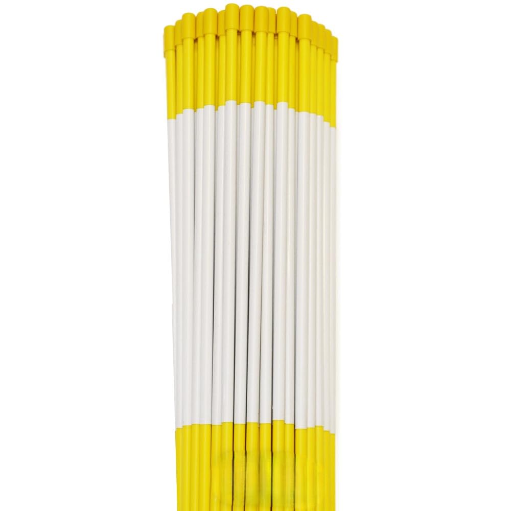 100 Pack Yellow Driveway Markers - 4' x 5/16