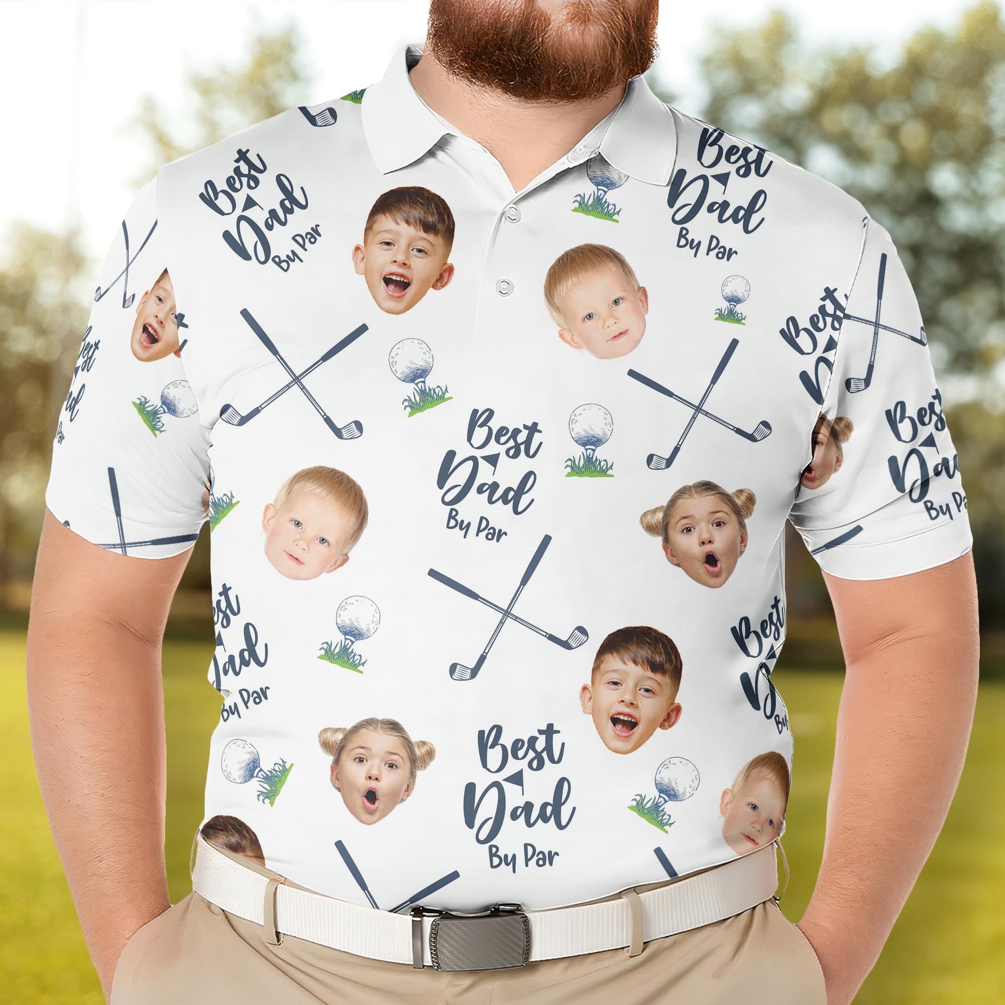Custom Personalized Men's Golf Shirt | Best Dad Golf Polo for Golf Lovers | Unique Father's Day Gift for Golfers | Perfect for Golf Tournaments & Father's Day Celebrations