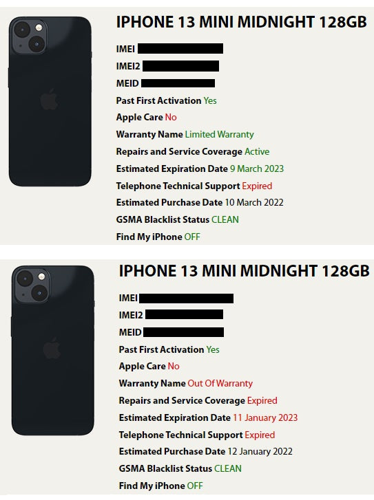 Refurbished iPhone 13 Mini 128GB 4GB RAM 5.4