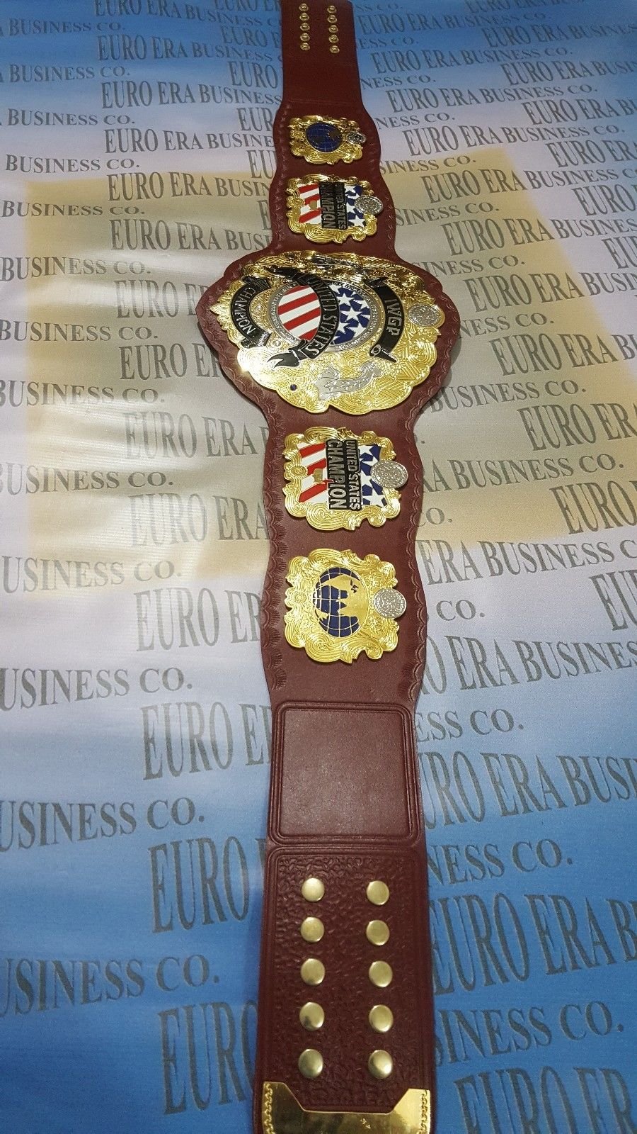 Authentic Replica IWGP United States Championship Belt - Adult Size with Metal Plates - Perfect for Wrestling Fans, Collectors & Cosplay Events