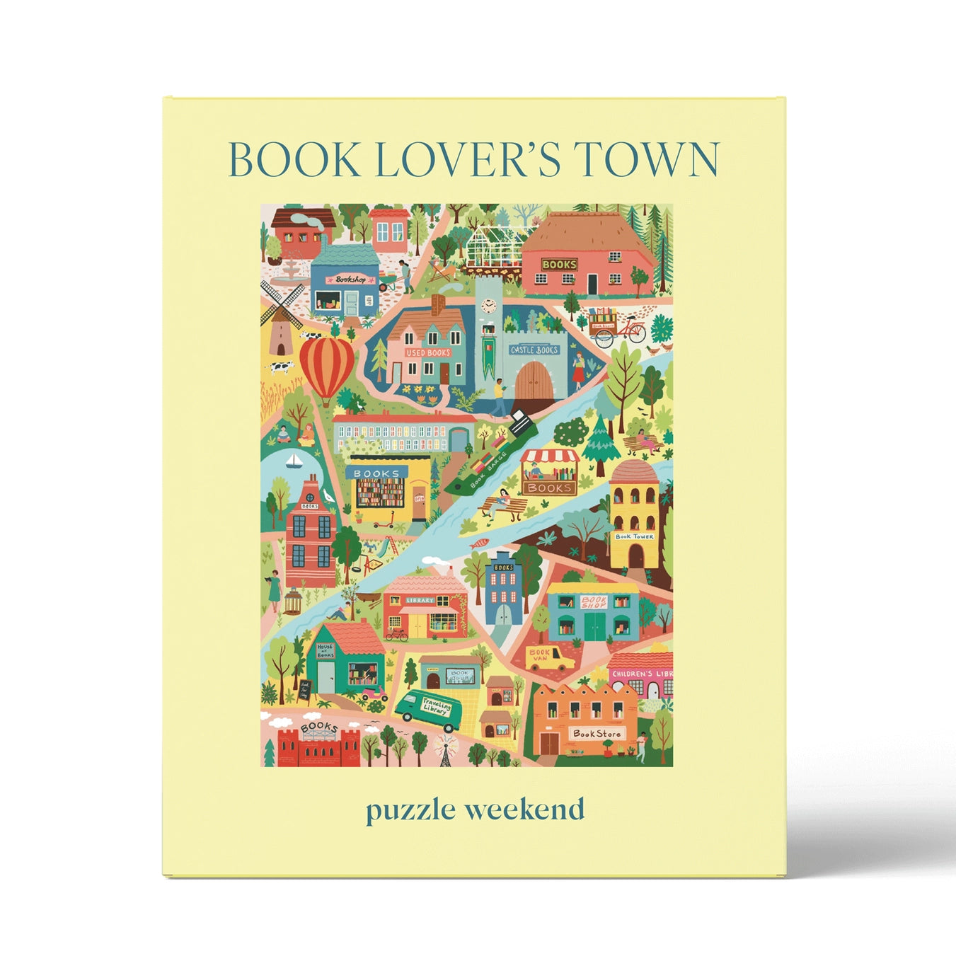 Book Lover's Town 1000 Piece Jigsaw Puzzle - Challenging Adult Puzzle for Relaxation & Home Decor