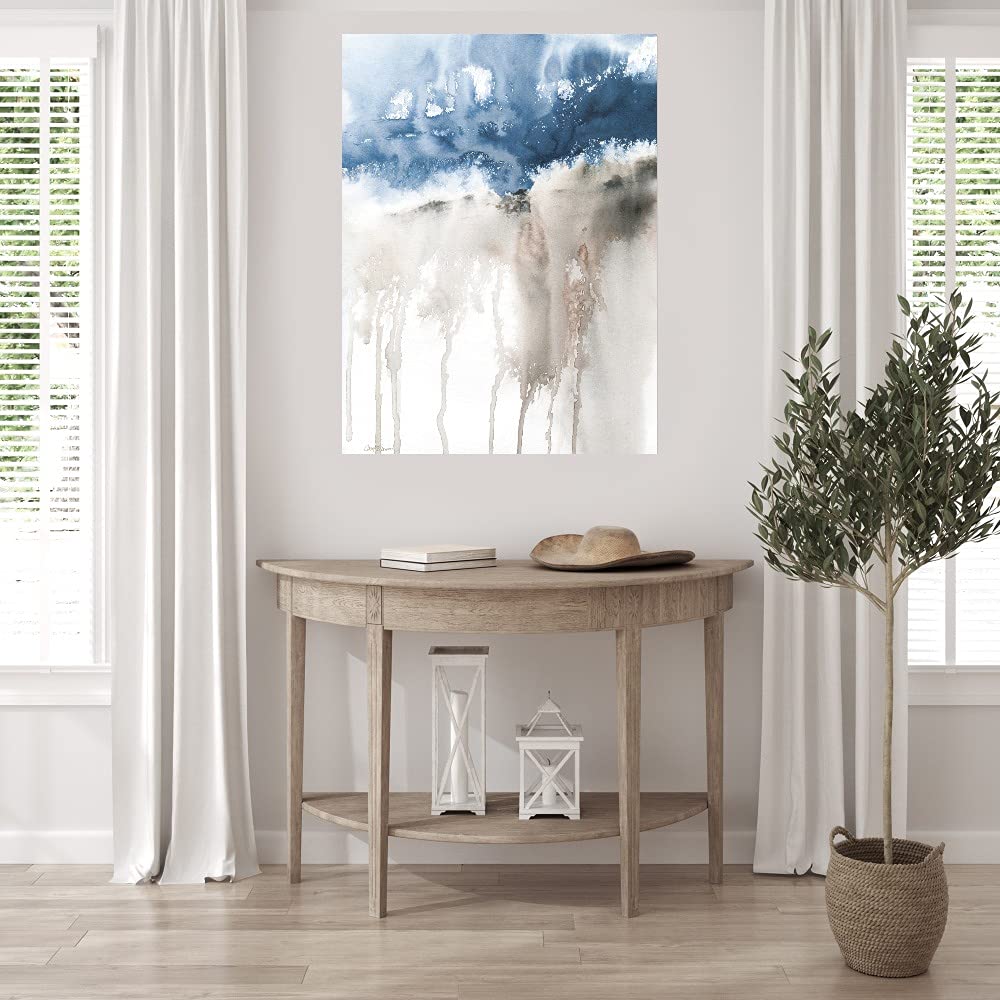 Blue Windy Cliff 1 Fine Art Canvas Wall Decor by Artist Carol Robinson - Ready to Hang 35x46 Inch - Perfect for Living Room, Bedroom, Office & More