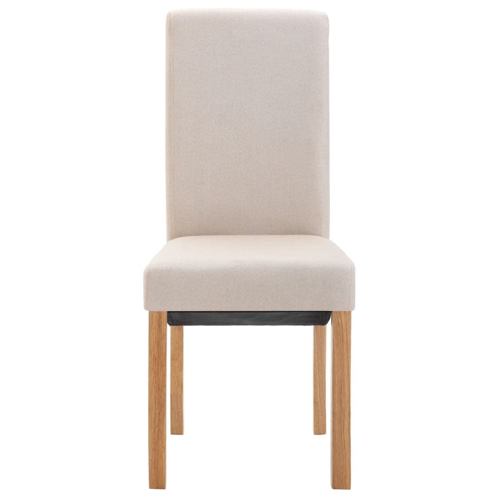 Modern Dining Chairs Set of 4 - Padded High Back Cream Fabric Kitchen & Living Room Chairs - Comfortable Side Dining Room Chairs for Home, Restaurant & Office Use