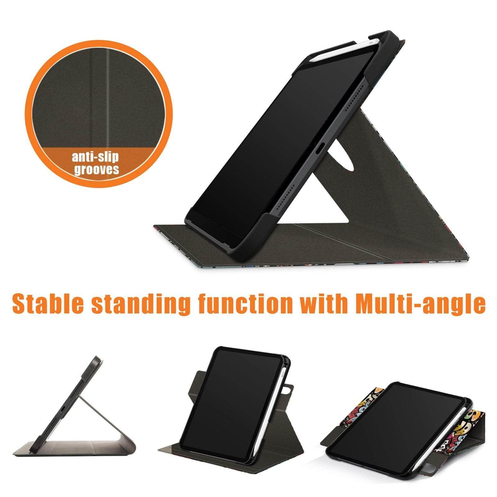 iPad Mini 6 2021 Case - 360° Rotating Protective Cover with Multi-Angle Stand for Reading, Watching & Typing | Compatible with iPad Mini 6th Generation (2021 Model)