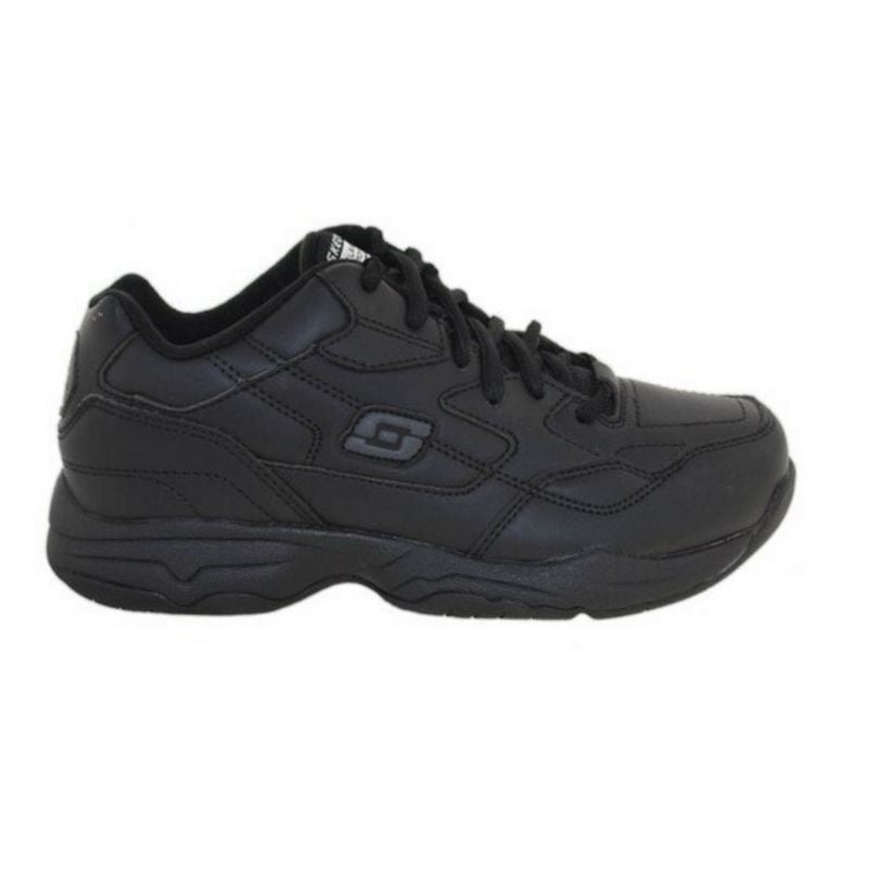 Skechers Felton Albie Women's Slip Resistant Work Shoes - Black (Style #76555) | Comfortable & Durable Non-Slip Shoes for Nurses, Waitresses & Healthcare Workers