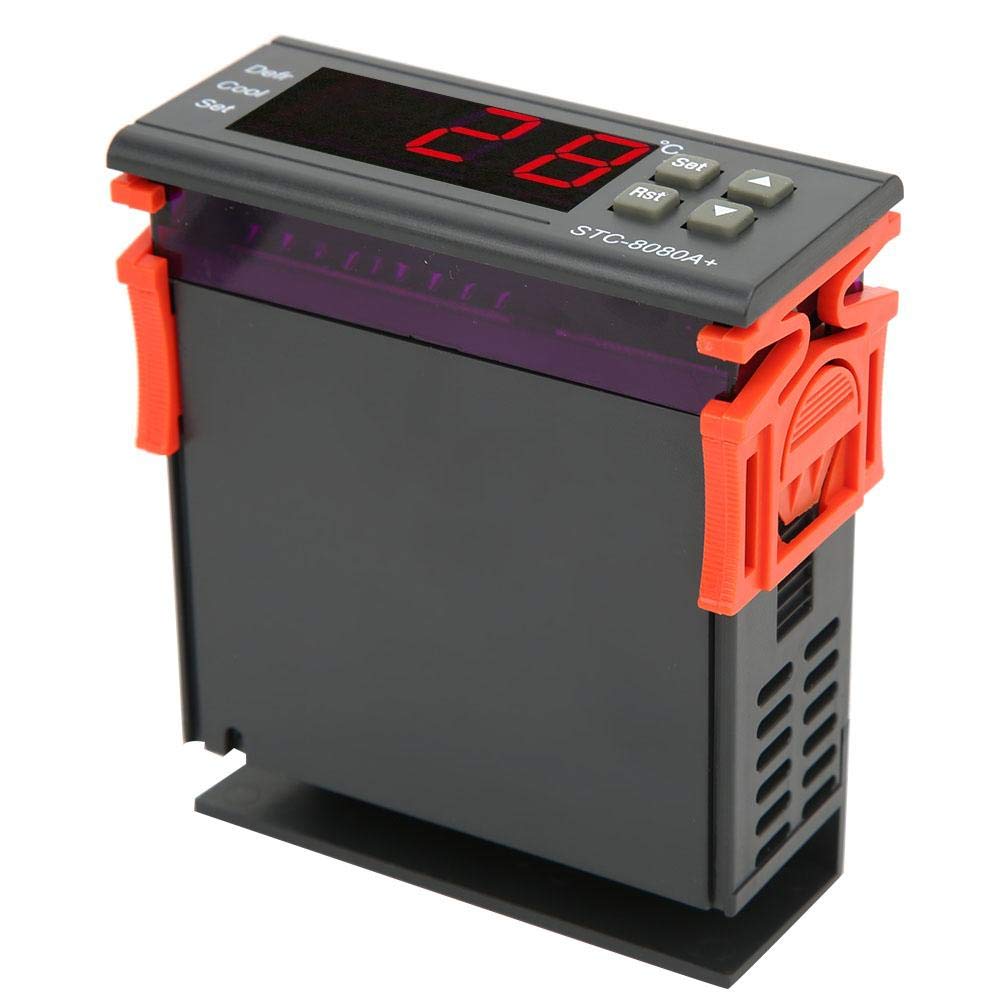 STC-8080A+ Digital Temperature Controller Thermostat - Precise Cooling & Defrosting with Alarm Function for Refrigerators, Freezers & HVAC Systems - Perfect for Home, Commercial & Laboratory Use
