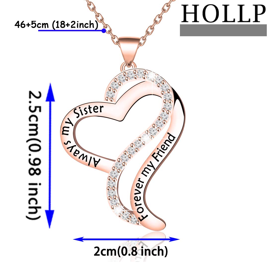 HOLLP Best Friend Bracelet - Always My Sister Forever My Friend Rose Flower Cuff Bracelet - Meaningful Sister Gift & Friendship Jewelry - Perfect for Birthdays, Anniversaries, and Special Occasions